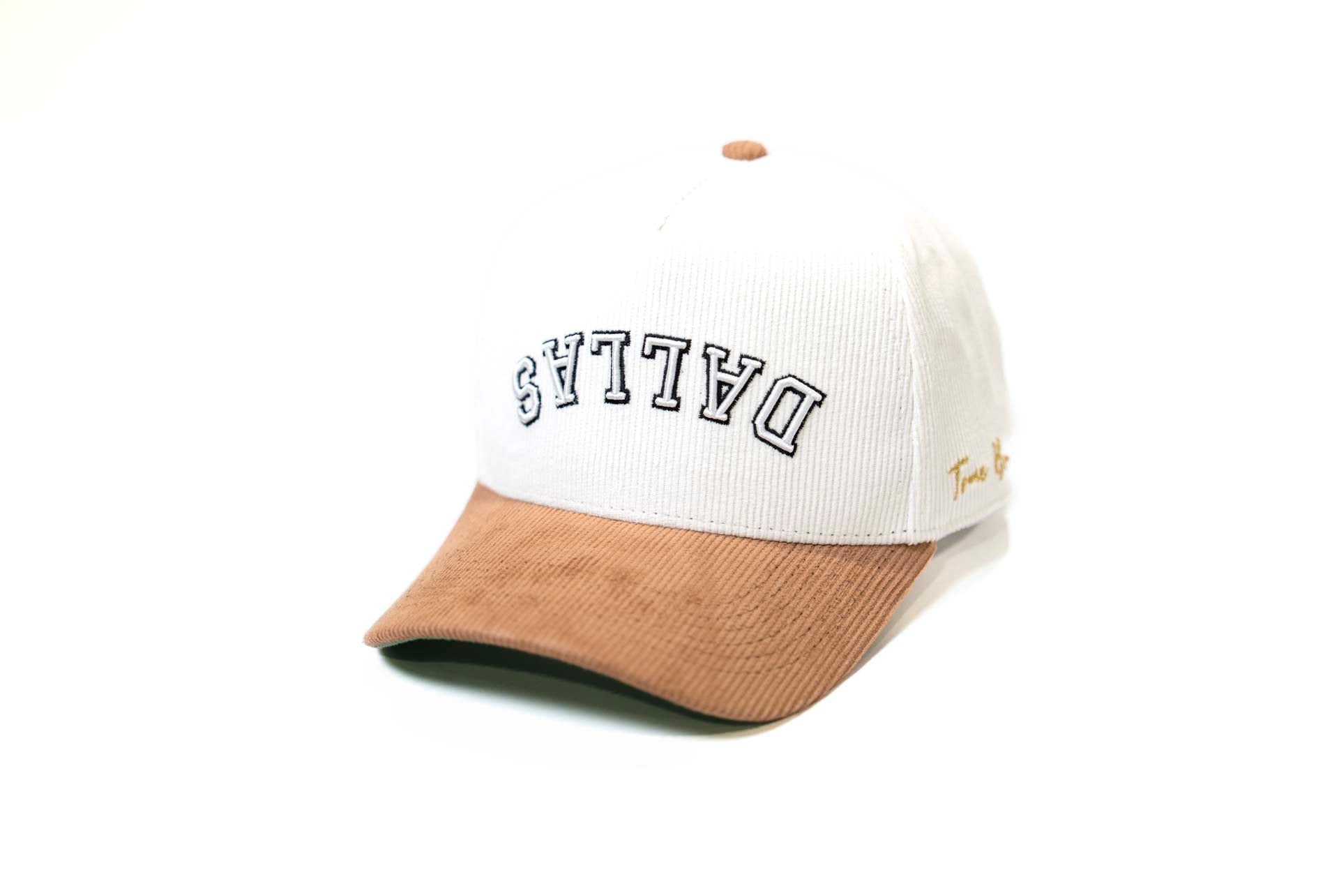 Corduroy USD snapback - BROWN / WHITE