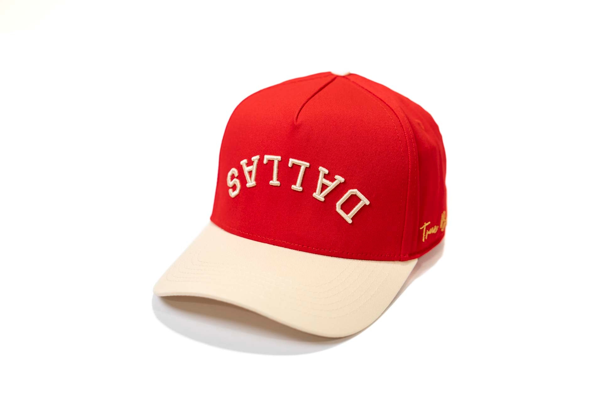 Precurved Dallas snapback - OFFWHITE / RED