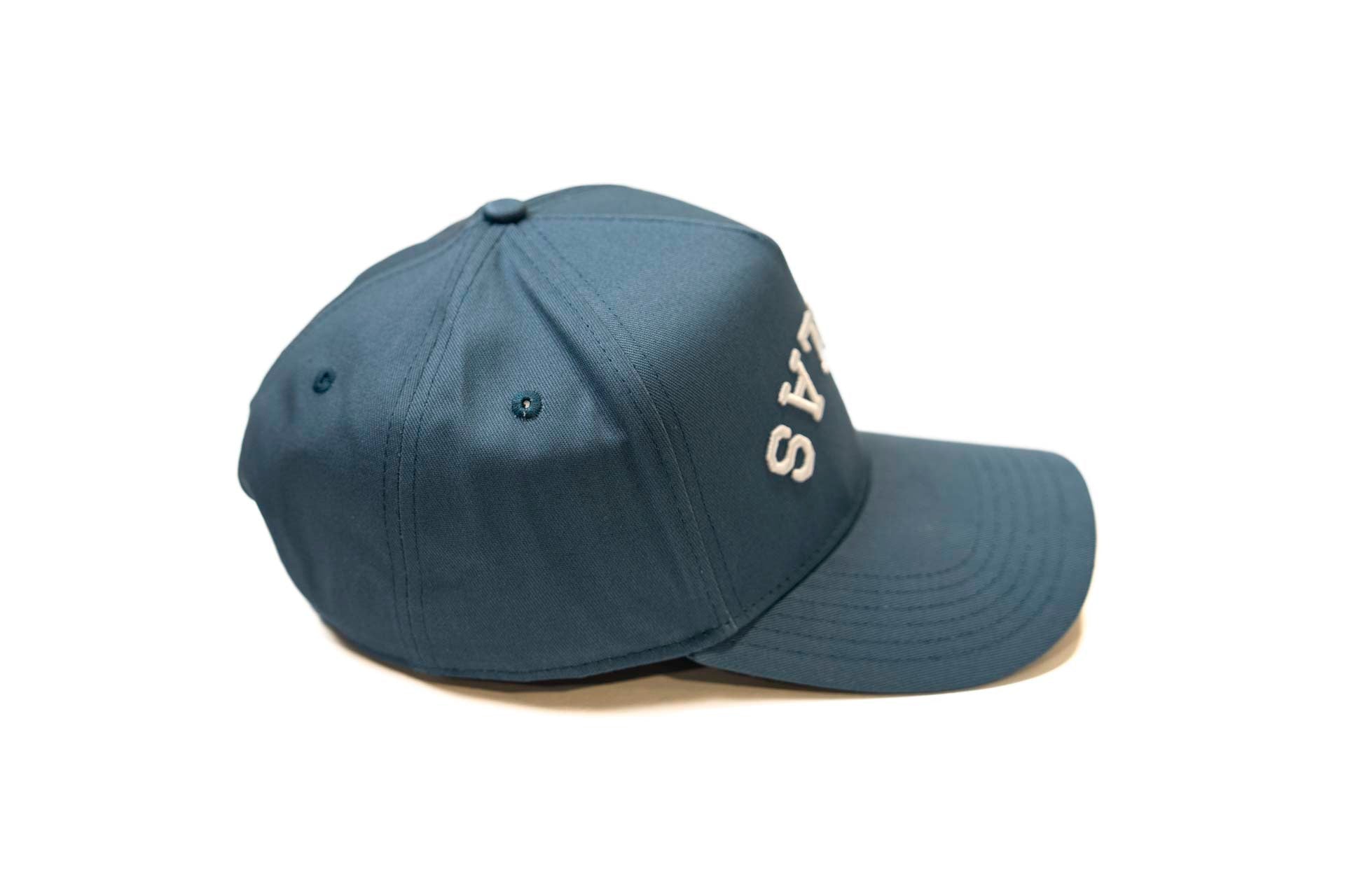 Precurved Dallas snapback - STEEL BLUE