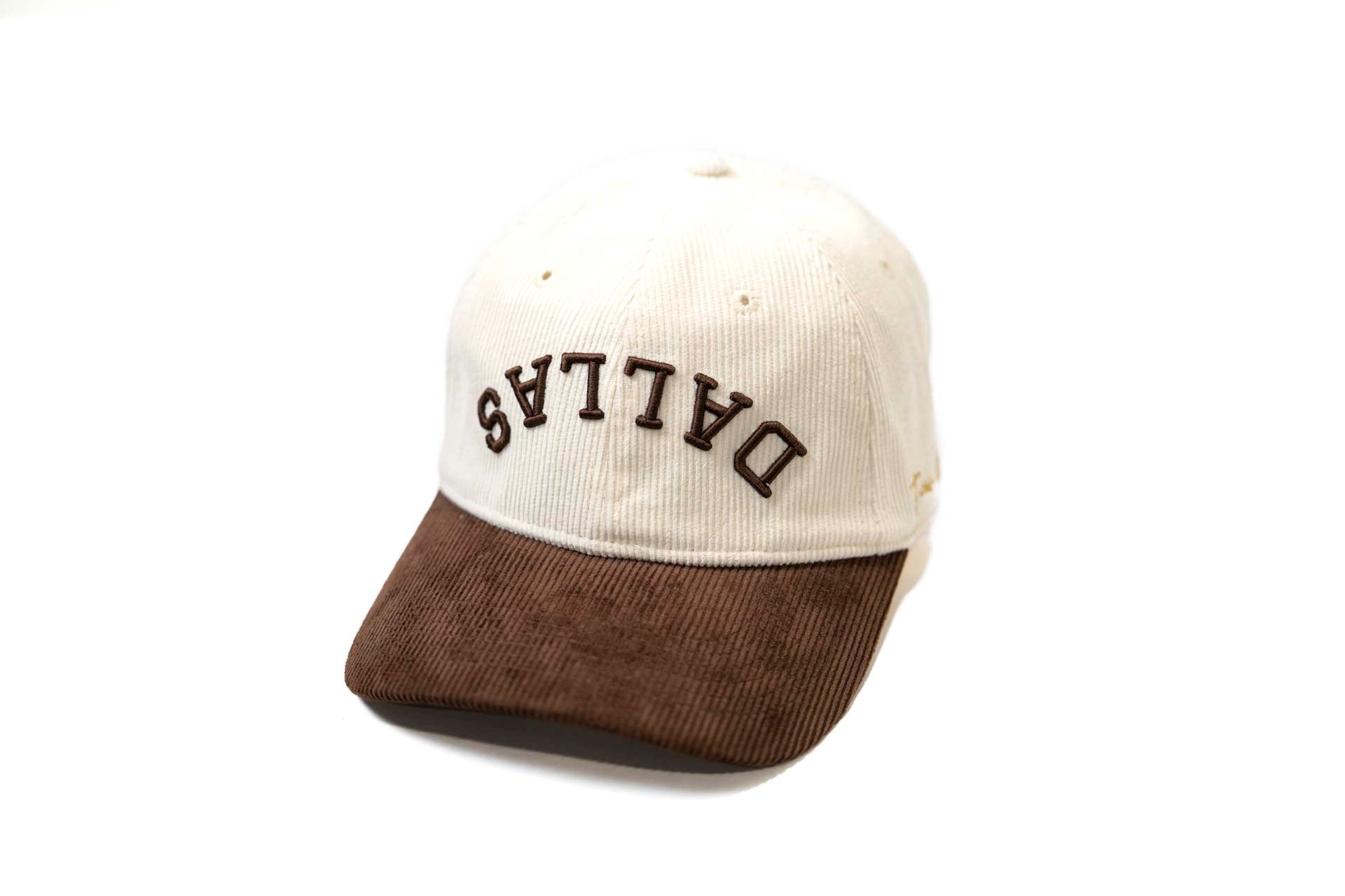 Dallas Wings Dad Hat - BROWN / OFFWHITE (Corduroy)