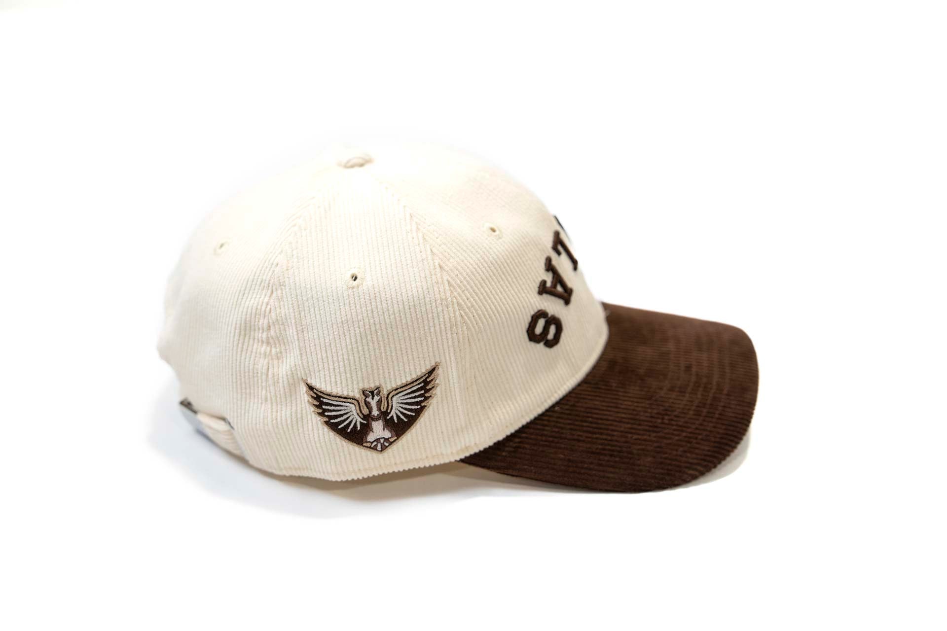 Dallas Wings Dad Hat - BROWN / OFFWHITE (Corduroy)