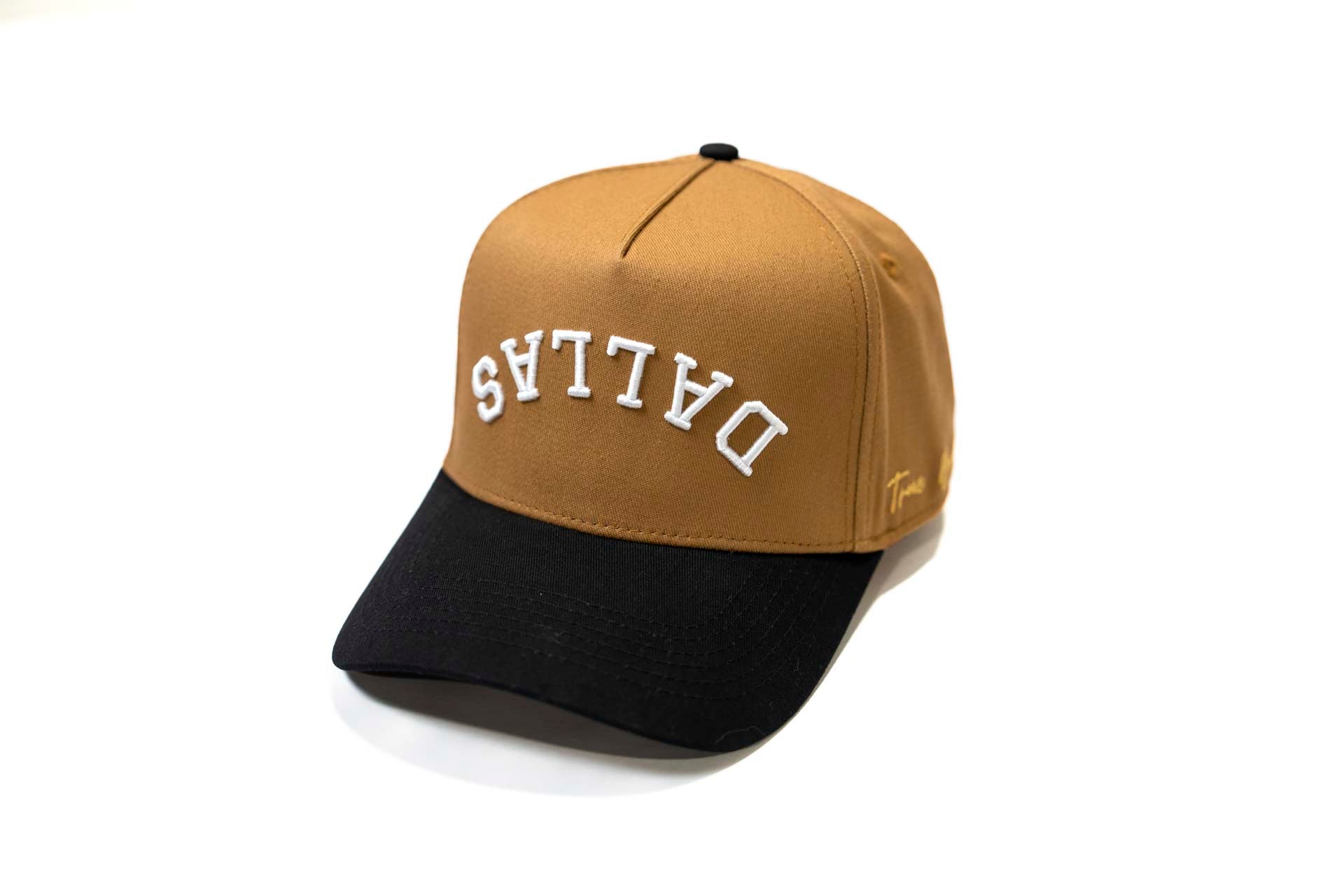 " Wheat " - Precurved Dallas snapback - BLACK / WHEAT