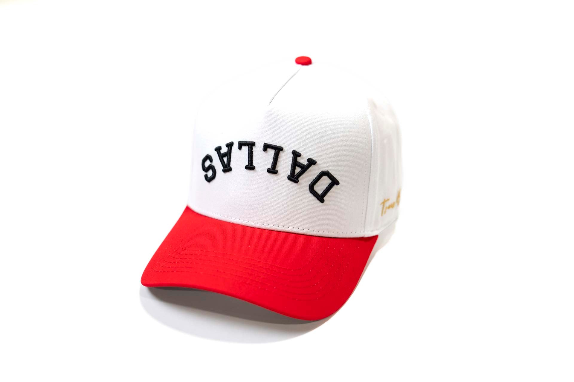 Precurved Dallas snapback - RED / WHITE