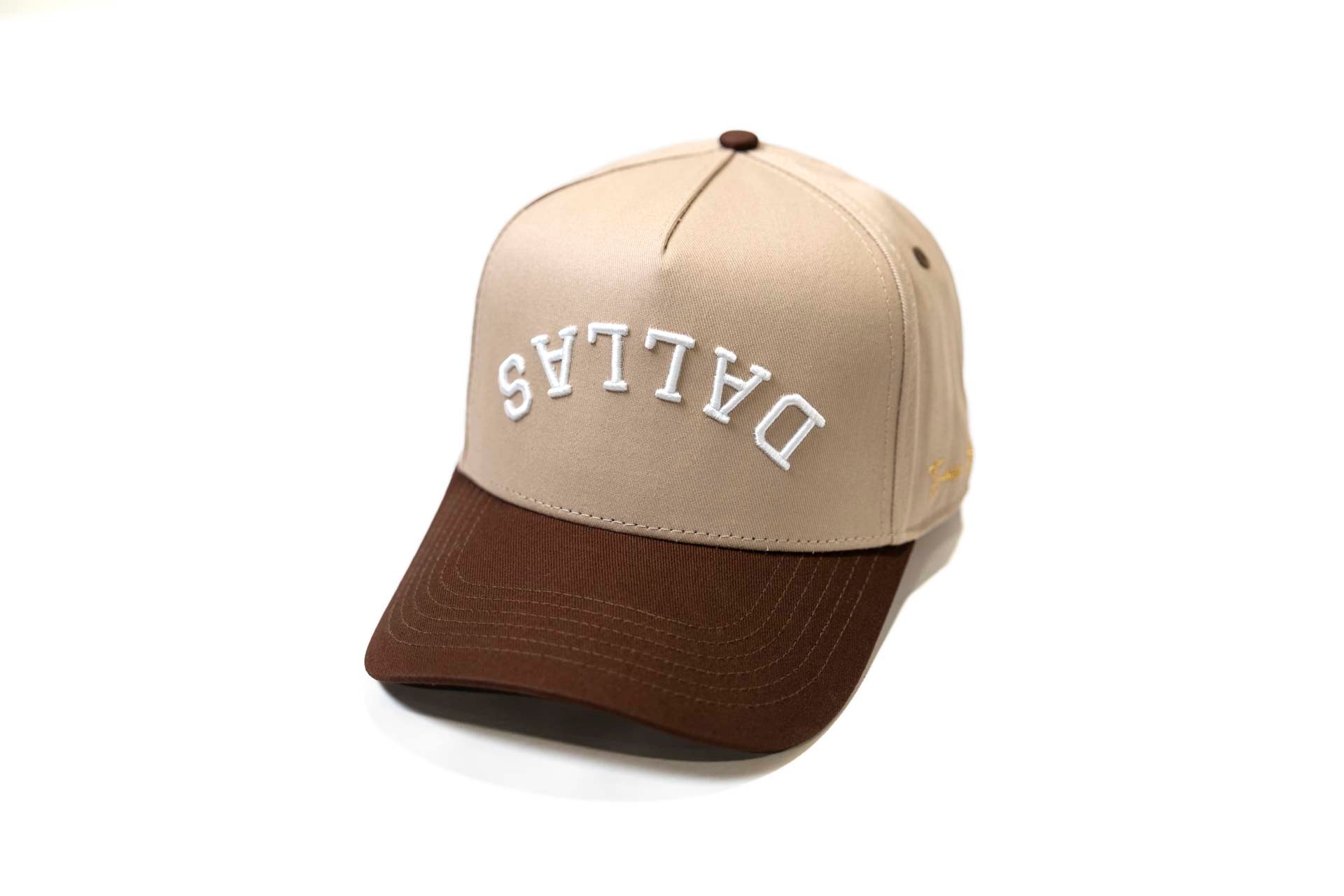 Precurved Dallas snapback - DARK BROWN / KHAKI