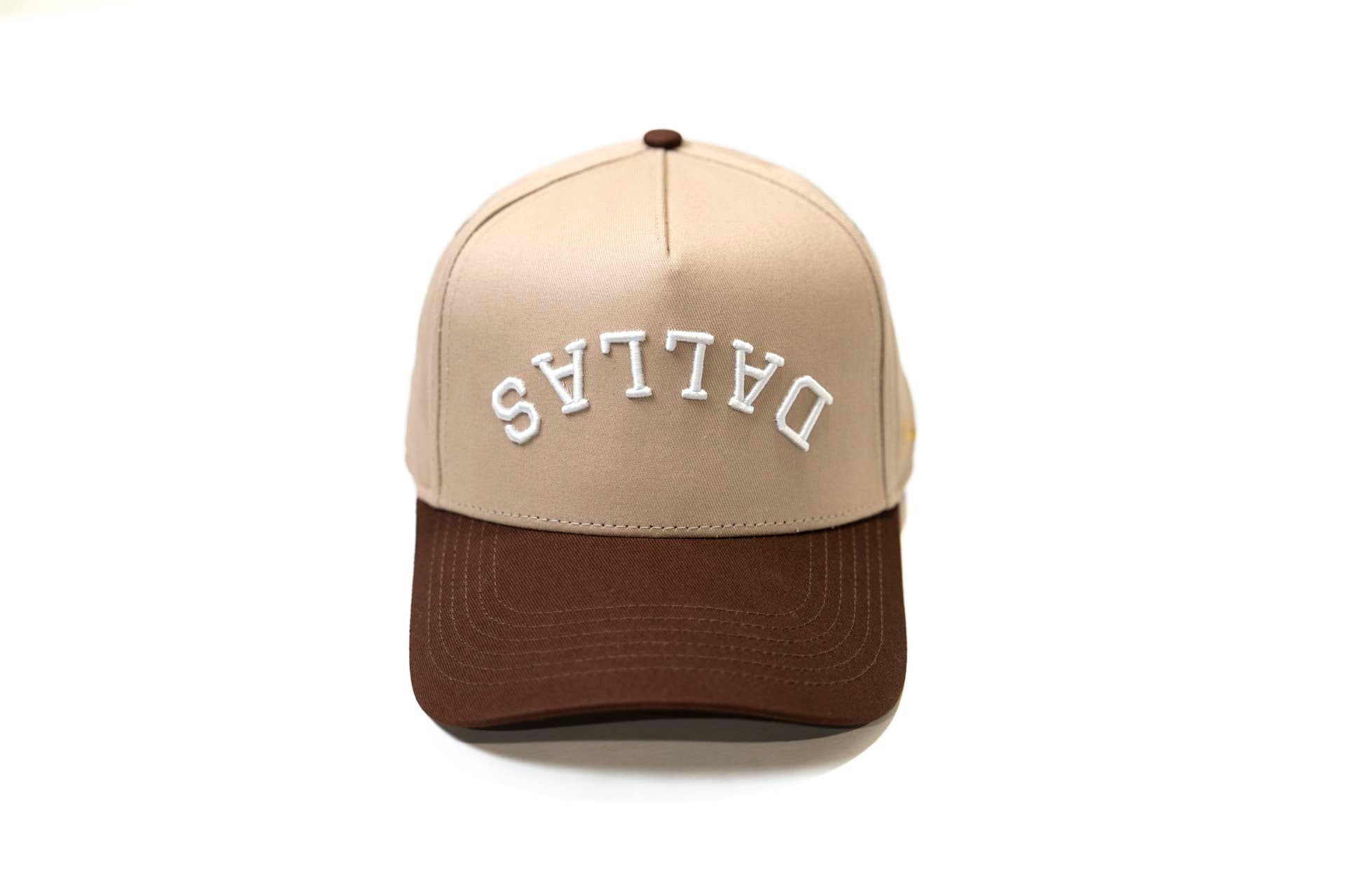 Precurved Dallas snapback - DARK BROWN / KHAKI