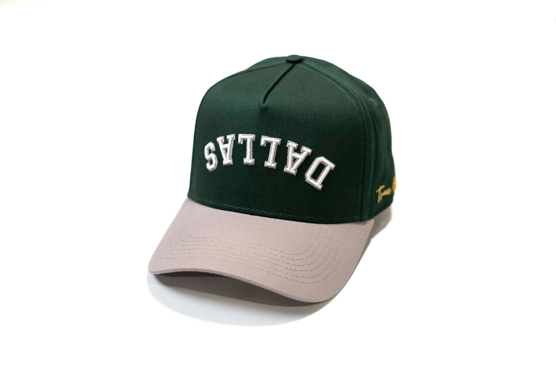 Precurved Dallas snapback - GRAY / FOREST GREEN