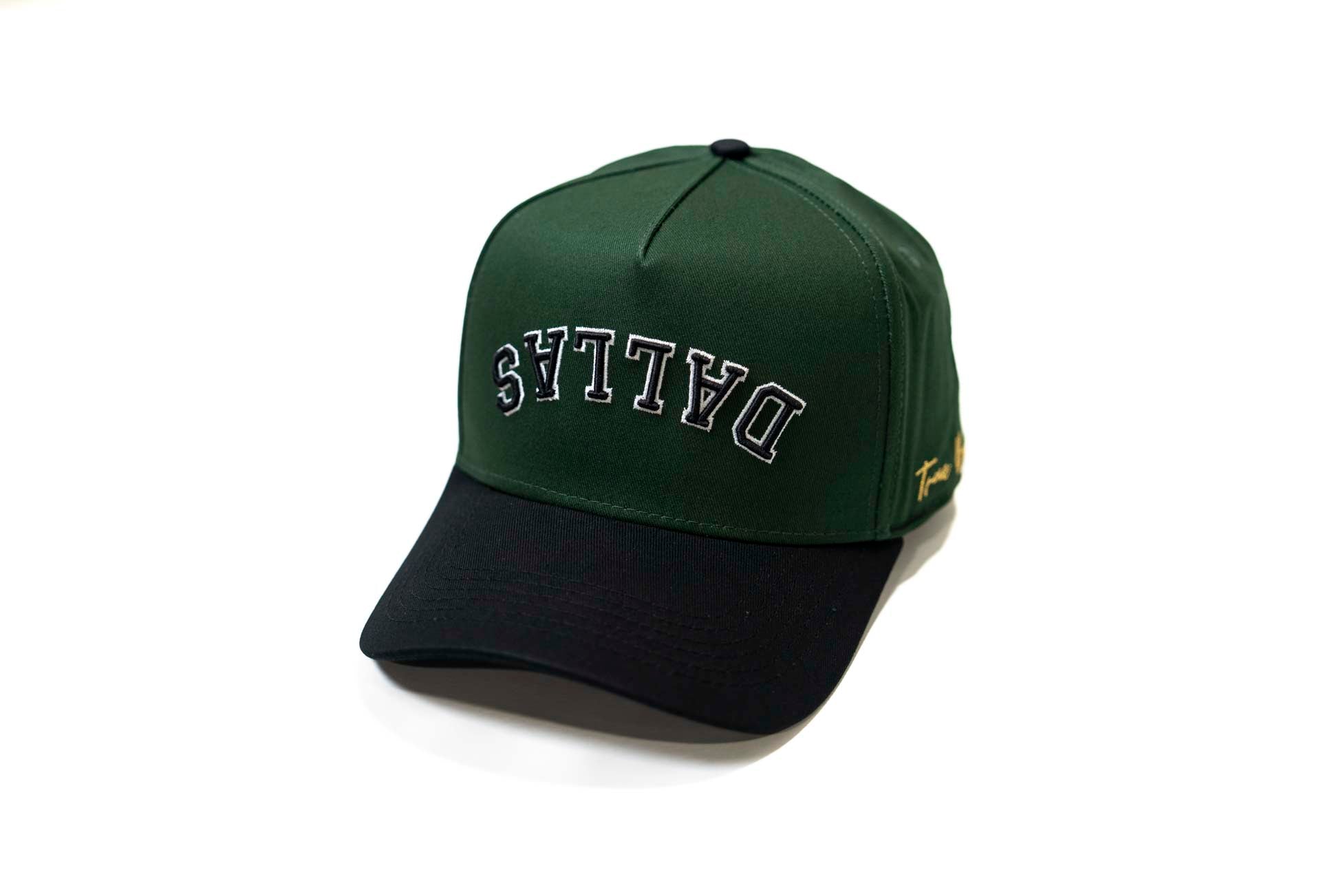 Precurved Dallas snapback - BLACK / FOREST GREEN
