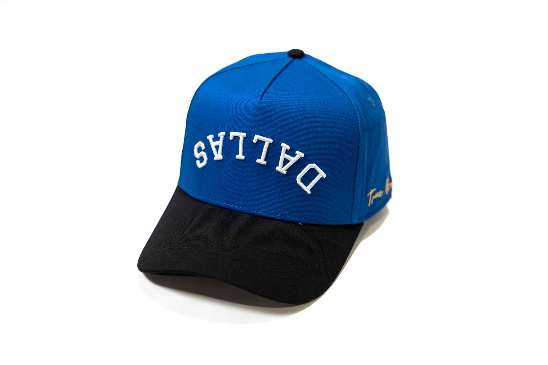 " Blueberry " - Precurved Dallas snapback - BLACK / ROYAL