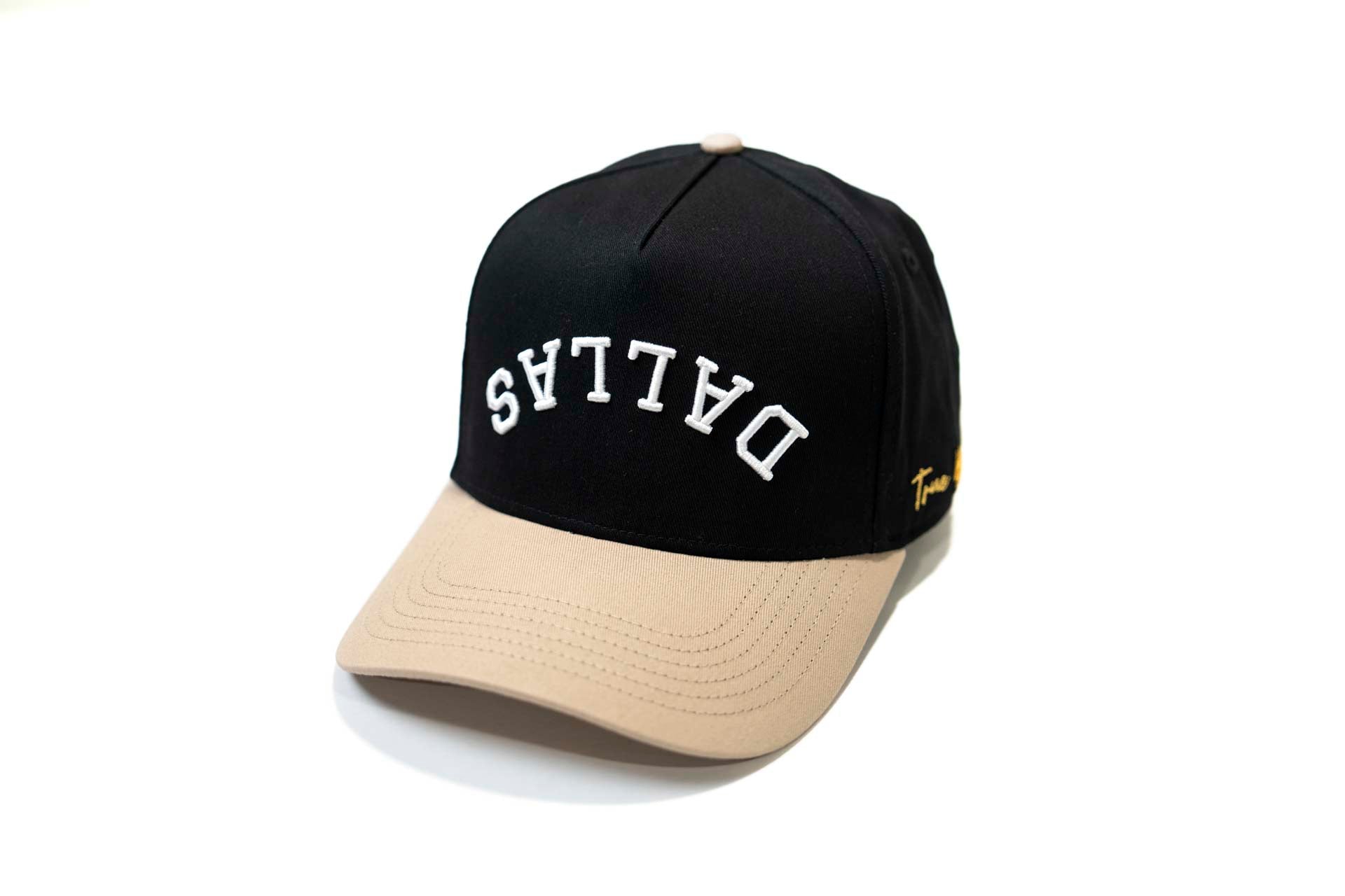 Precurved Dallas snapback - SAND / BLACK