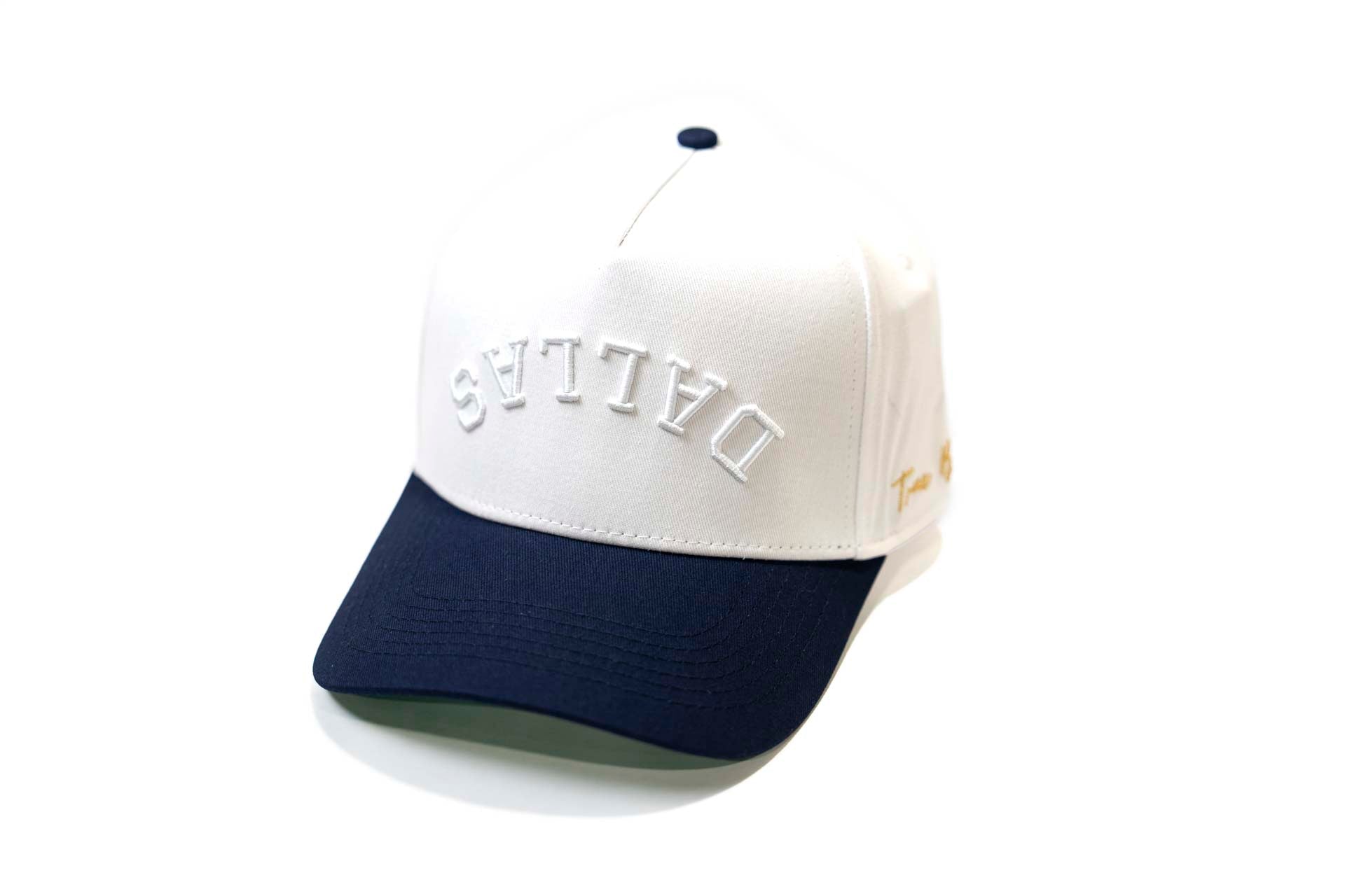 Precurved Dallas snapback - NAVY / ALL WHITE