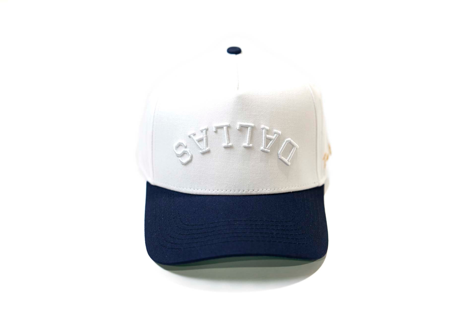 Precurved Dallas snapback - NAVY / ALL WHITE