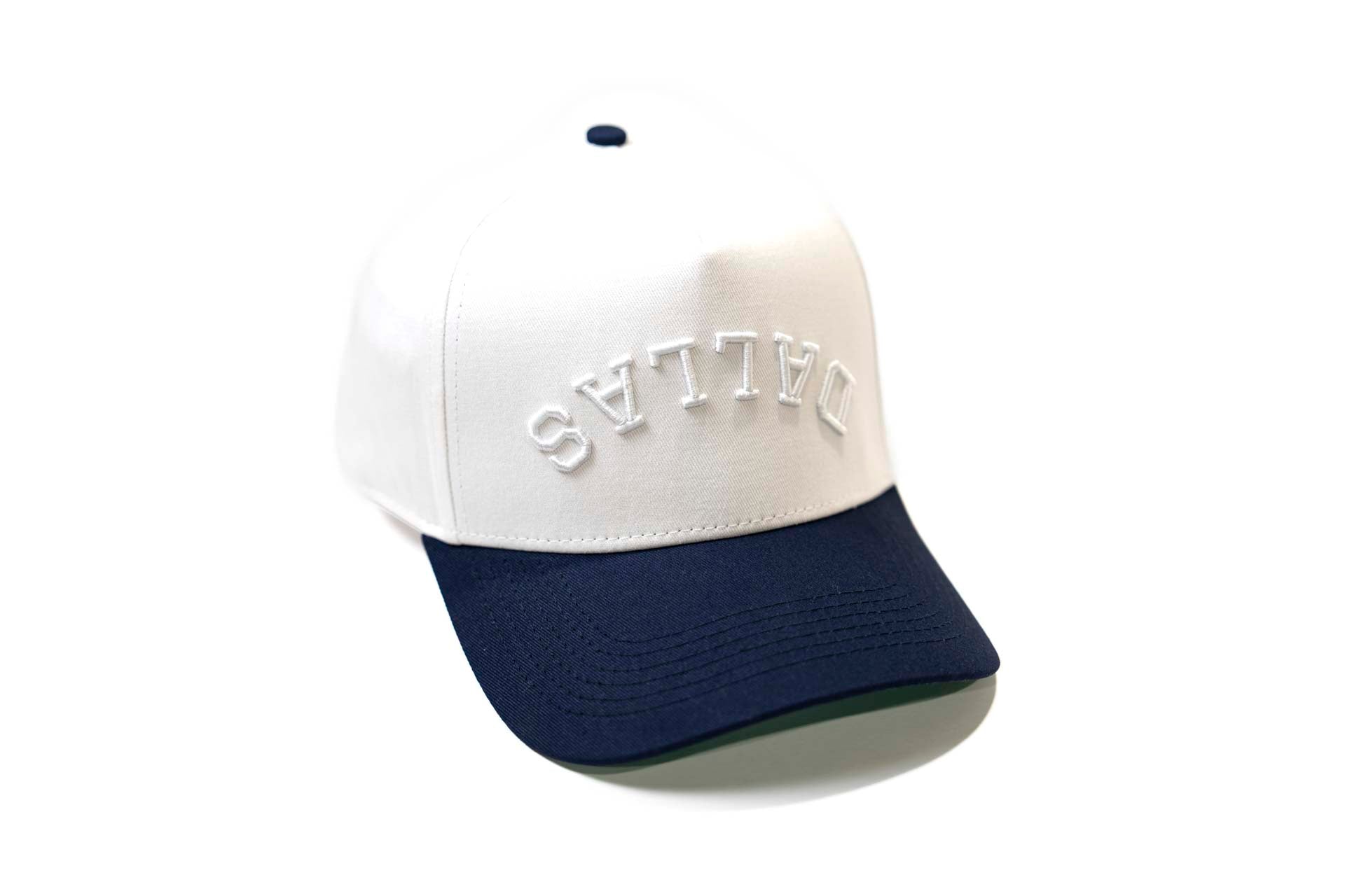 Precurved Dallas snapback - NAVY / ALL WHITE