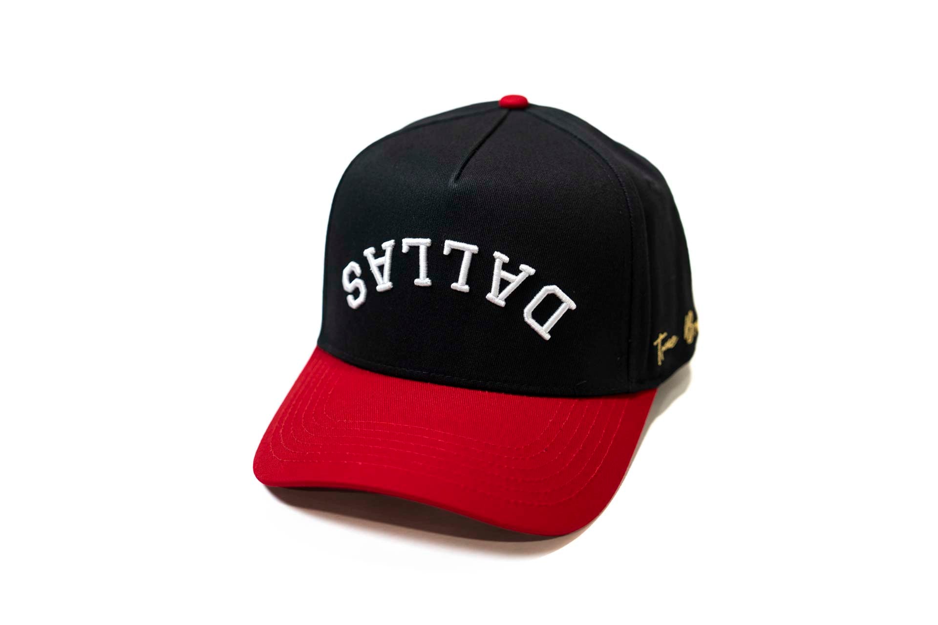 Precurved Dallas snapback - RED / BLACK