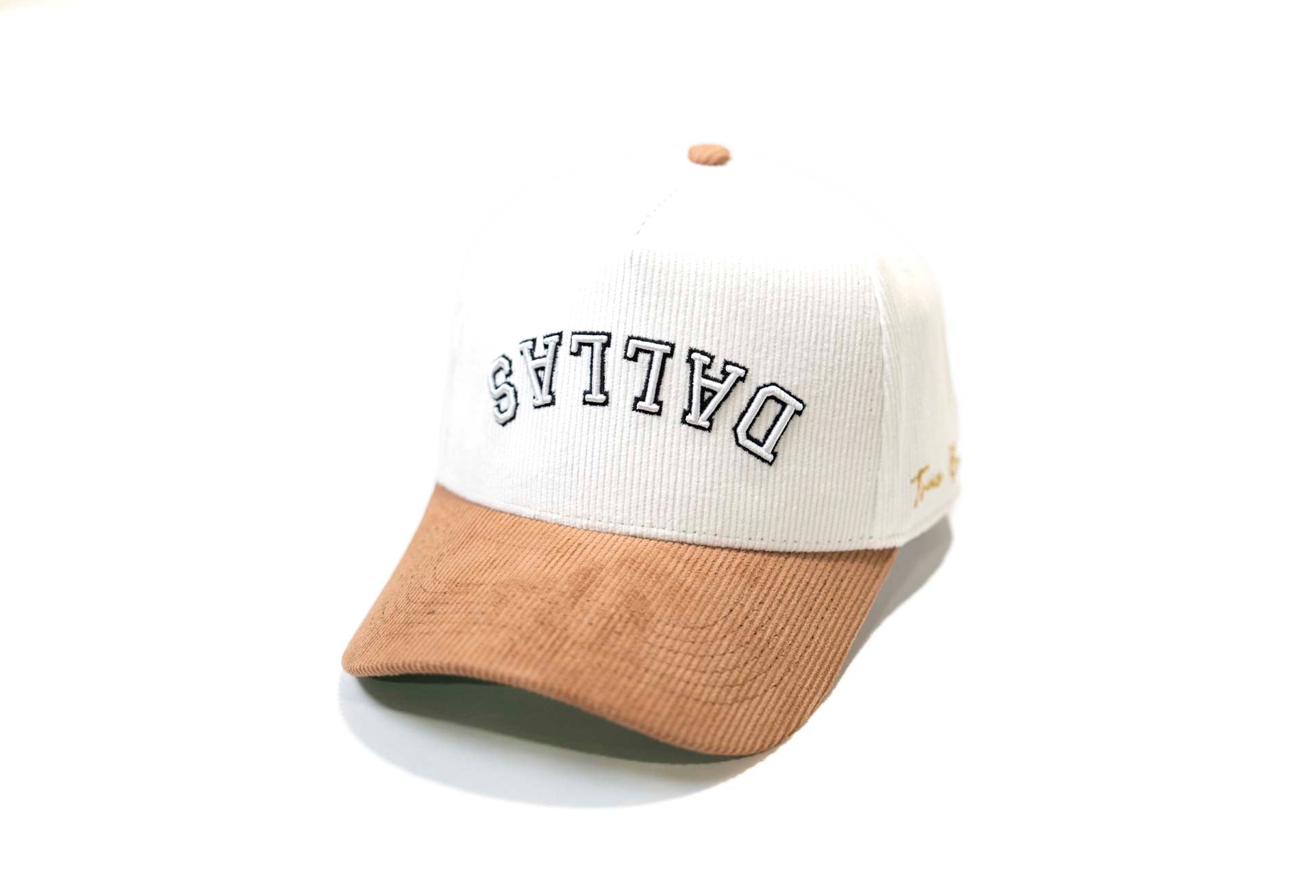 Corduroy USD snapback - BROWN / WHITE