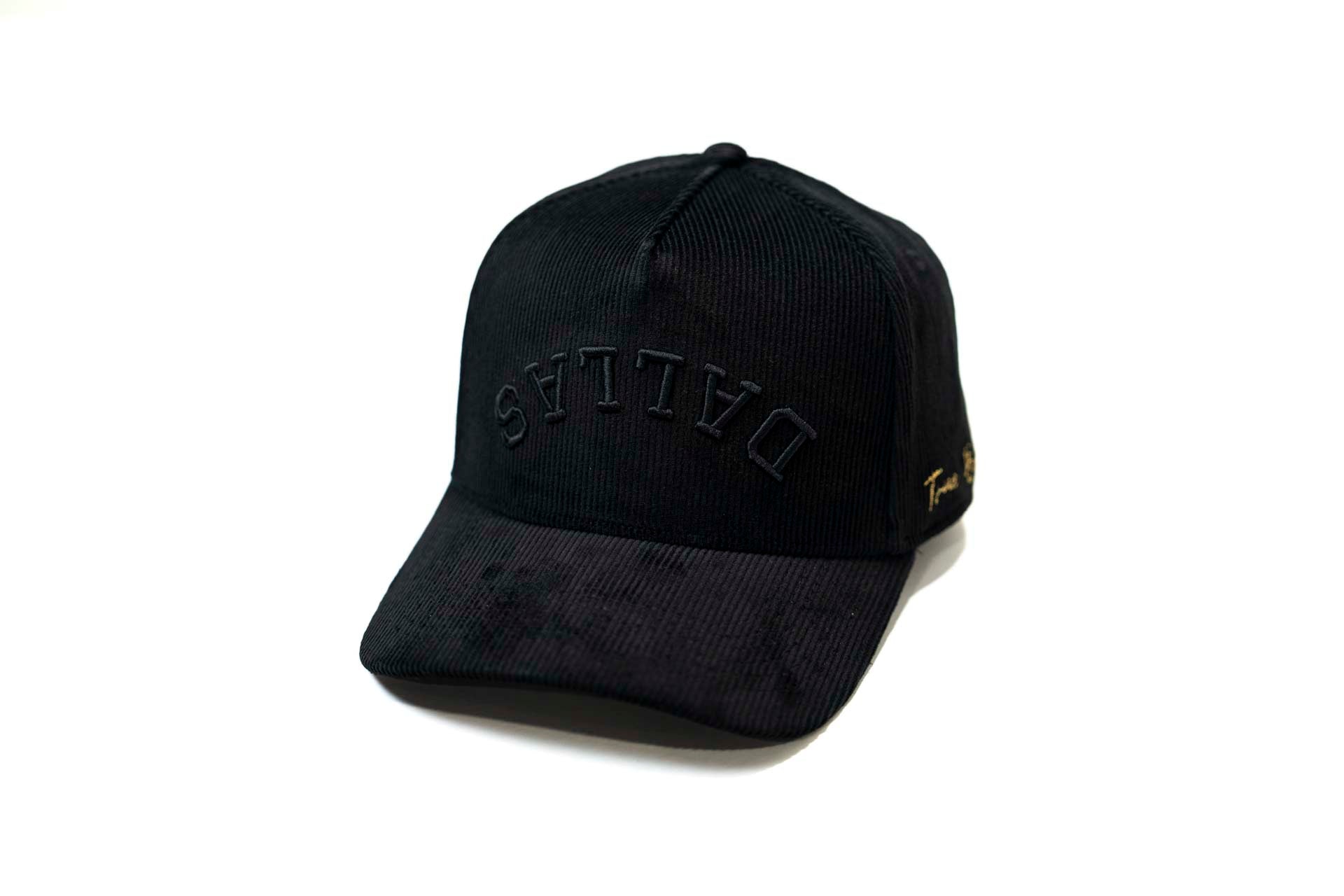 Corduroy USD snapback - BLACKOUT