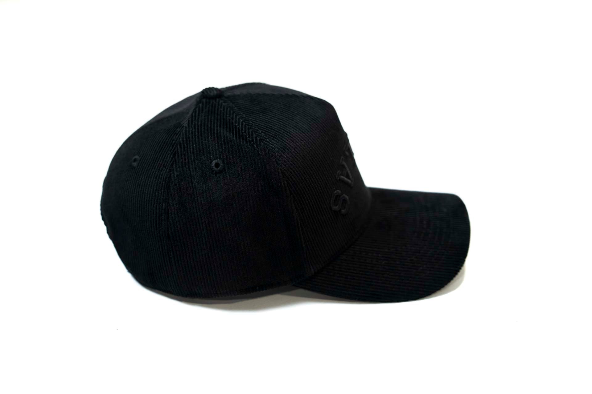 Corduroy USD snapback - BLACKOUT