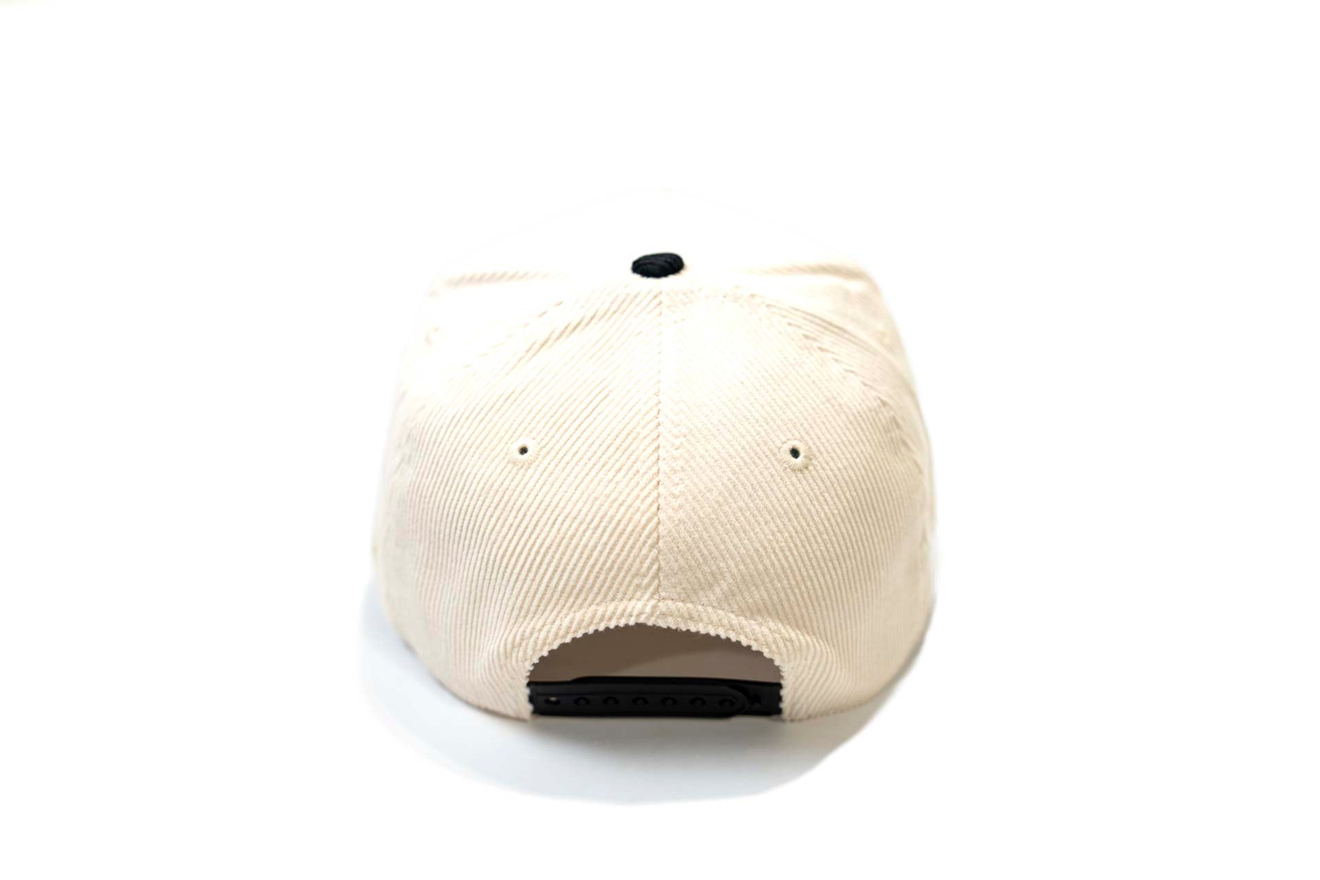 Corduroy USD snapback - BLACK / OFFWHITE