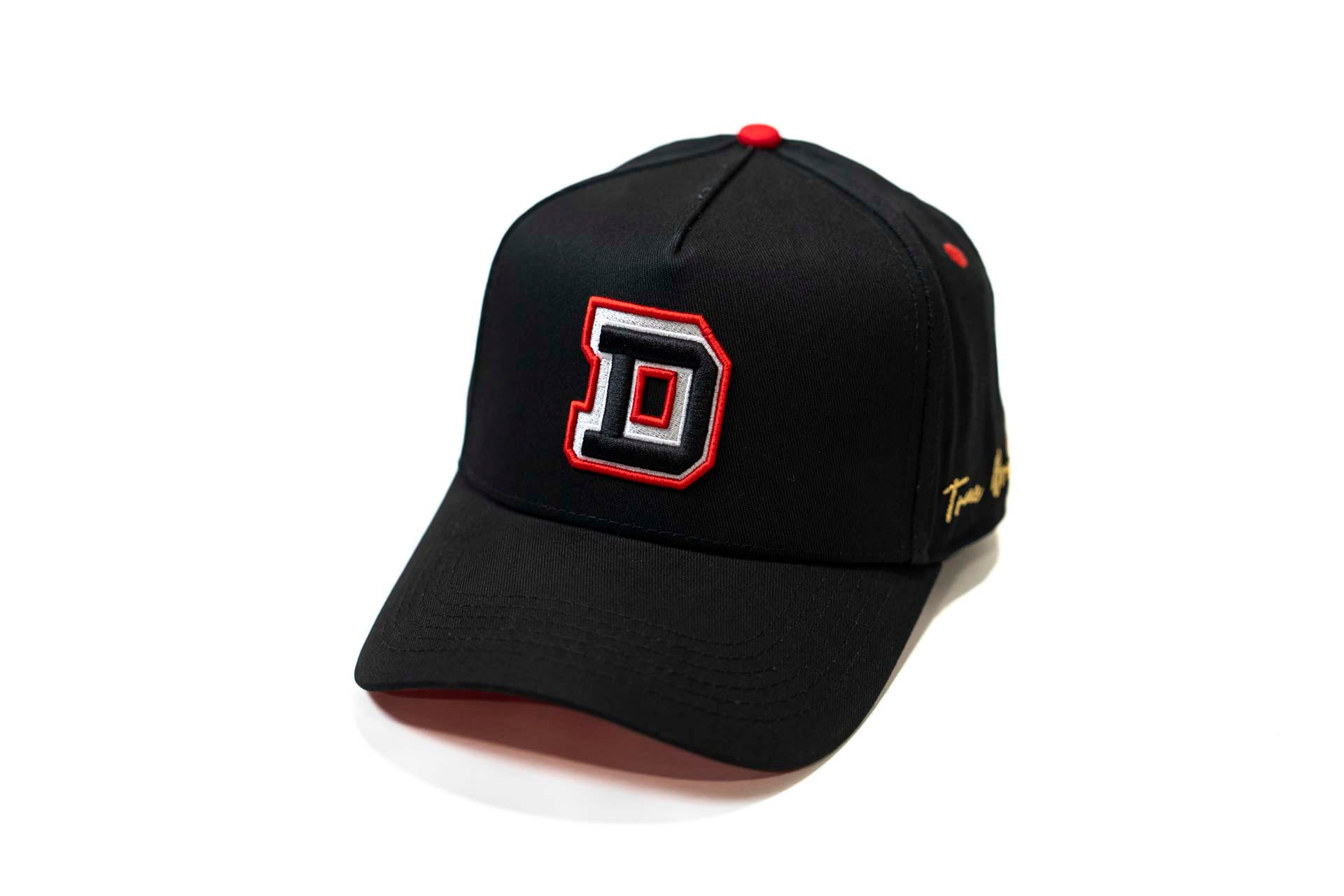 TRUE D HAT - BLACK w/ Red