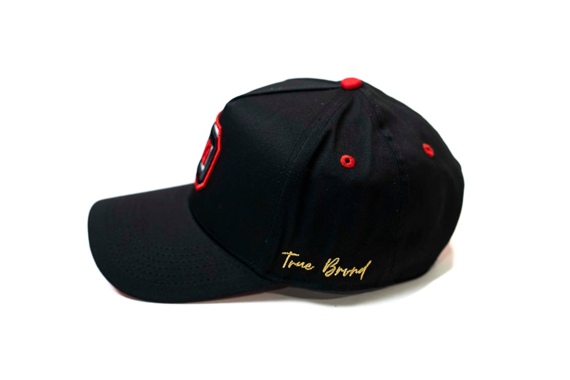 TRUE D HAT - BLACK w/ Red