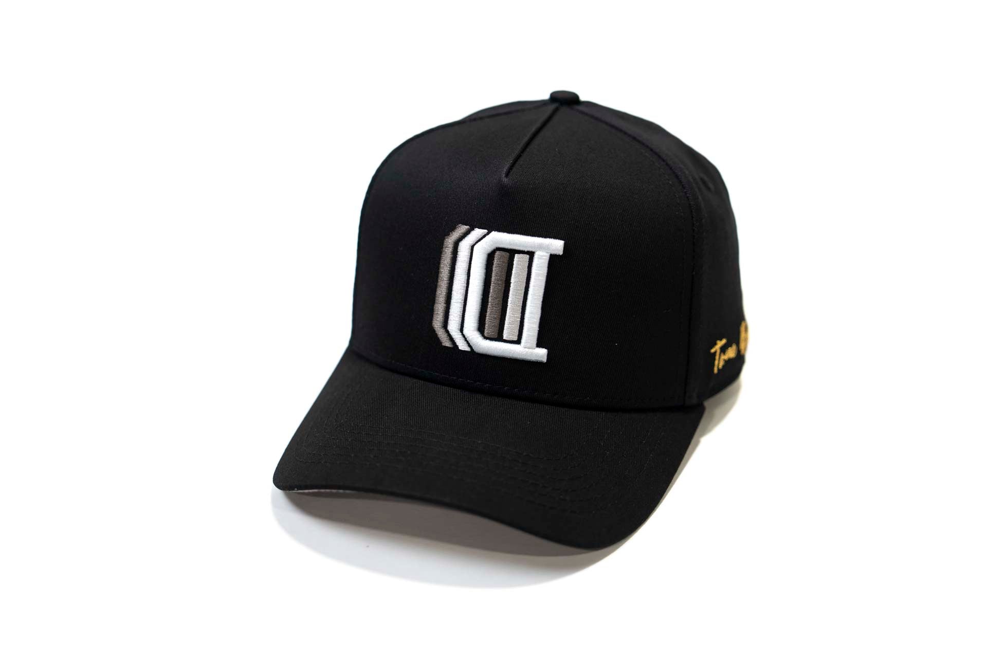 Inline D snapback - BLACK w/ gray