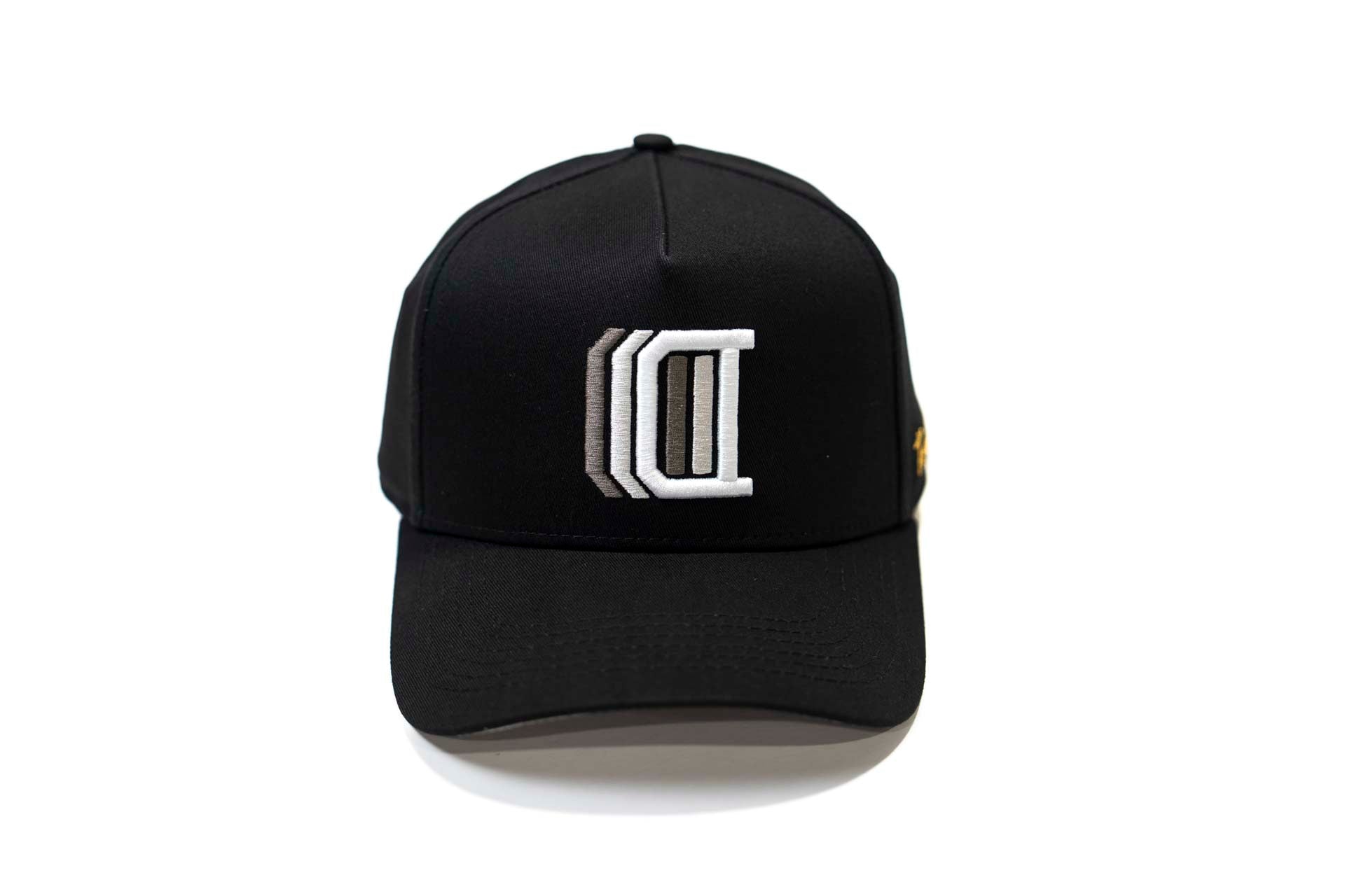 Inline D snapback - BLACK w/ gray