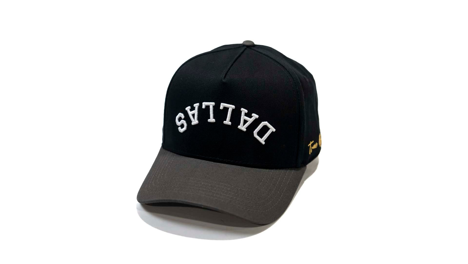 Precurved Dallas snapback -  CHARCOAL / BLACK