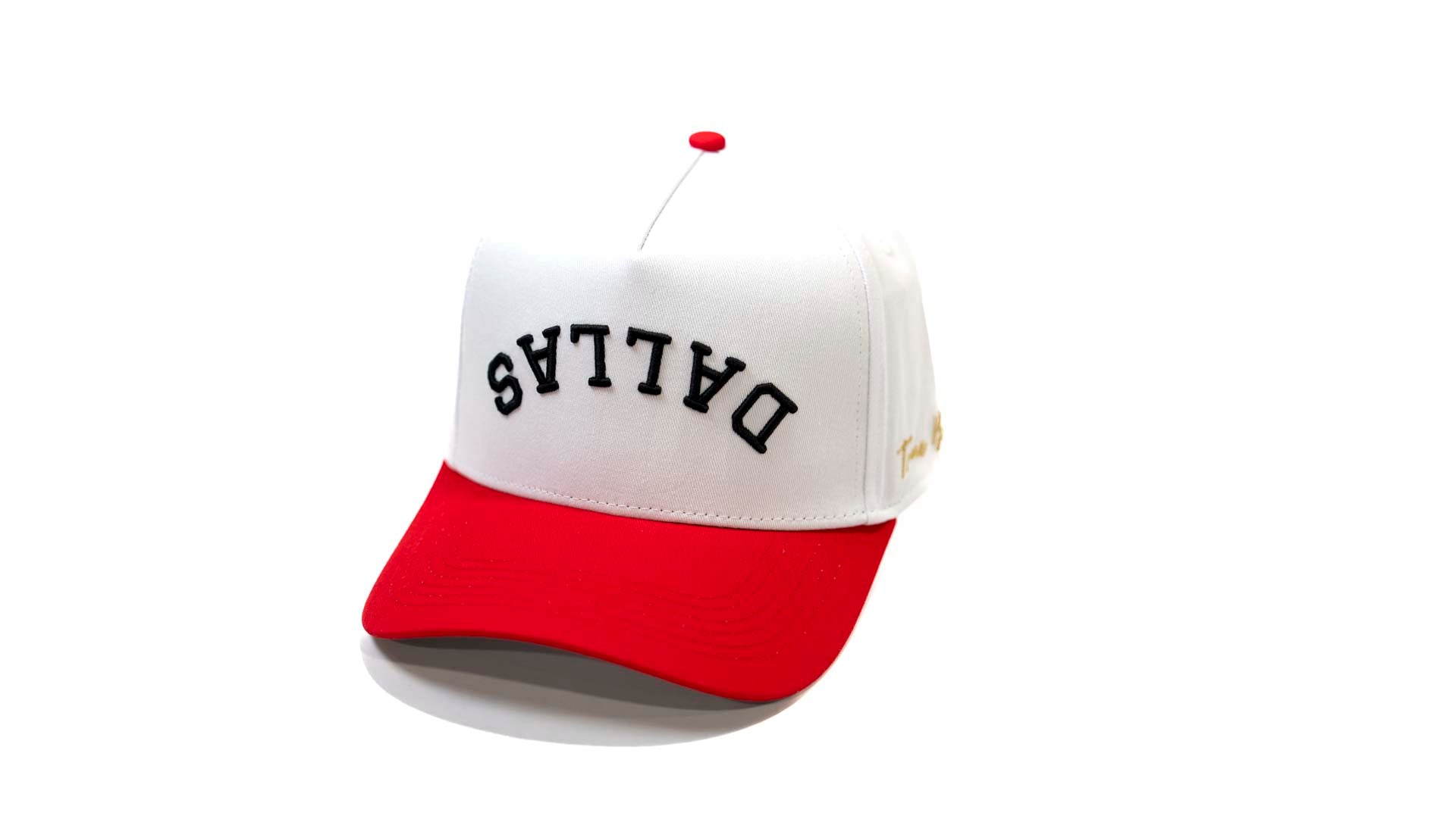 Precurved Dallas snapback - RED / WHITE