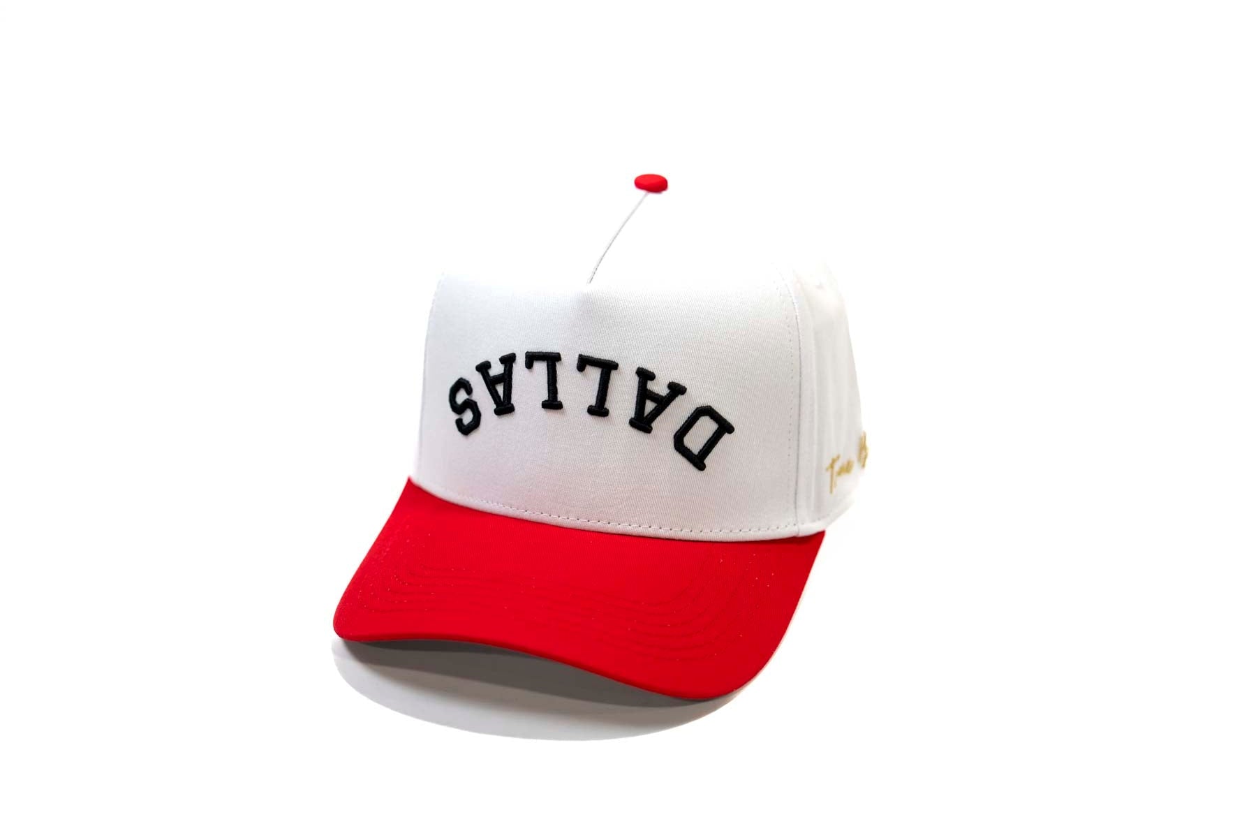Precurved Dallas snapback - RED / WHITE