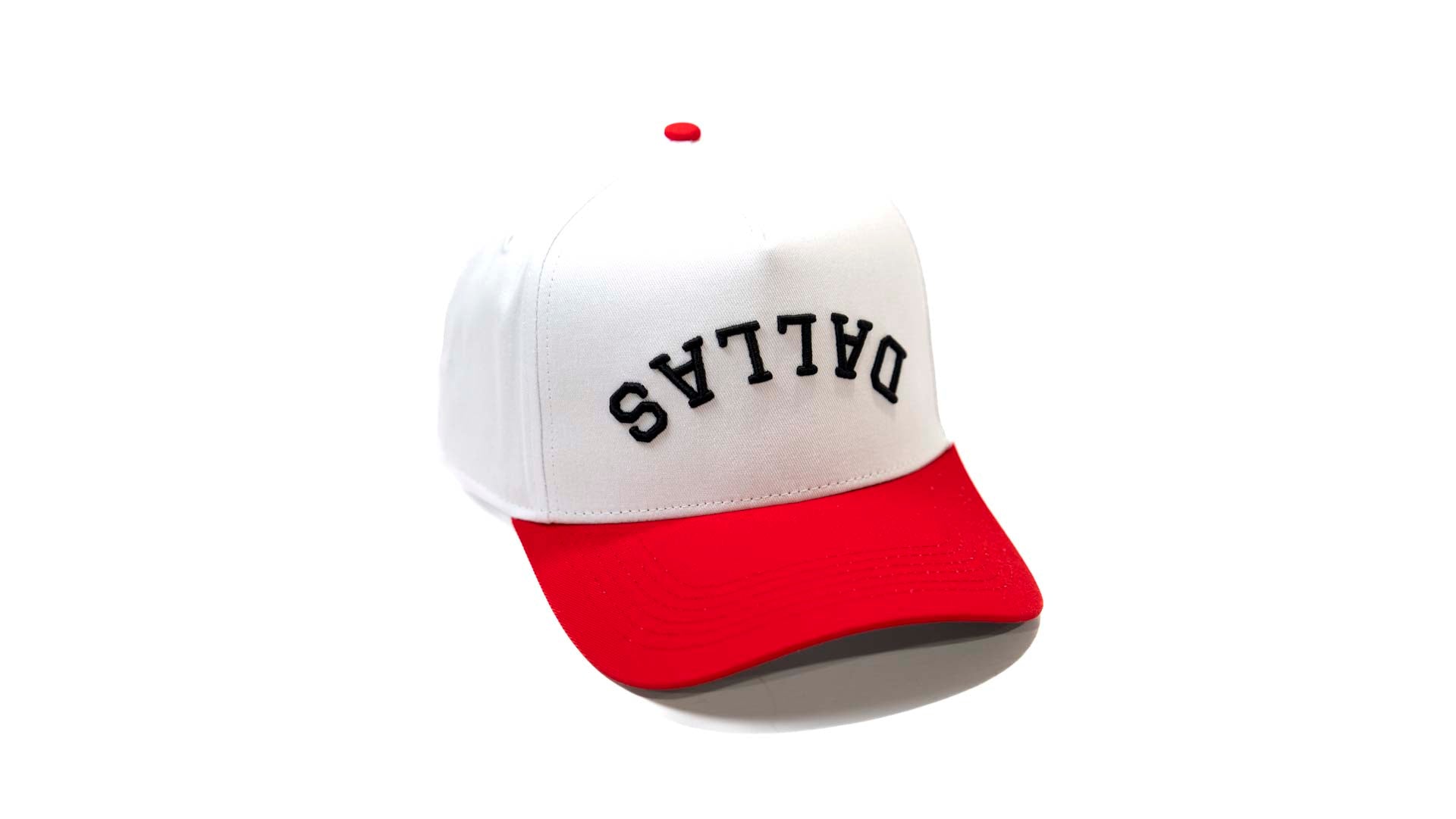 Precurved Dallas snapback - RED / WHITE