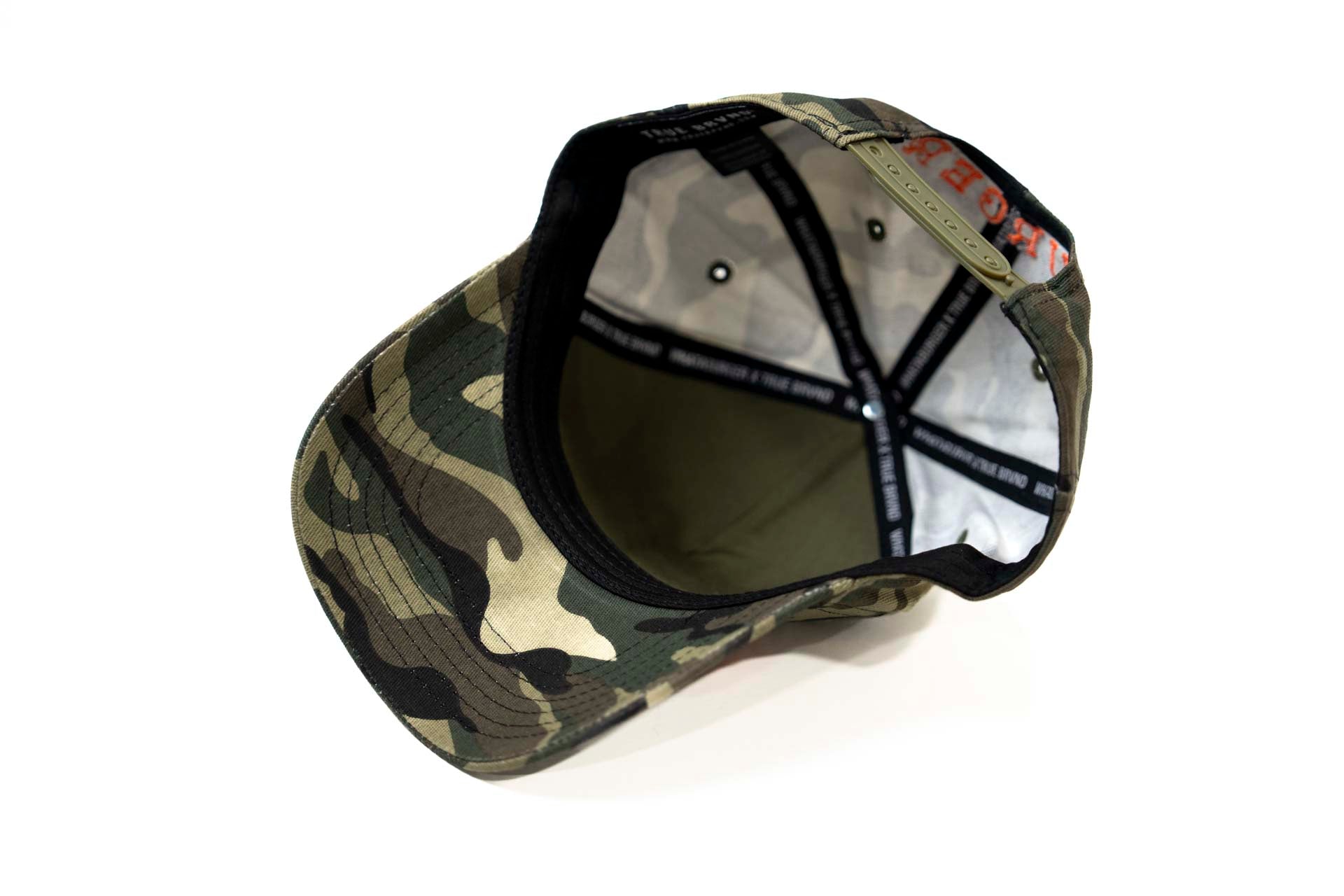 WHATABURGER snapback - CAMO w/ orange