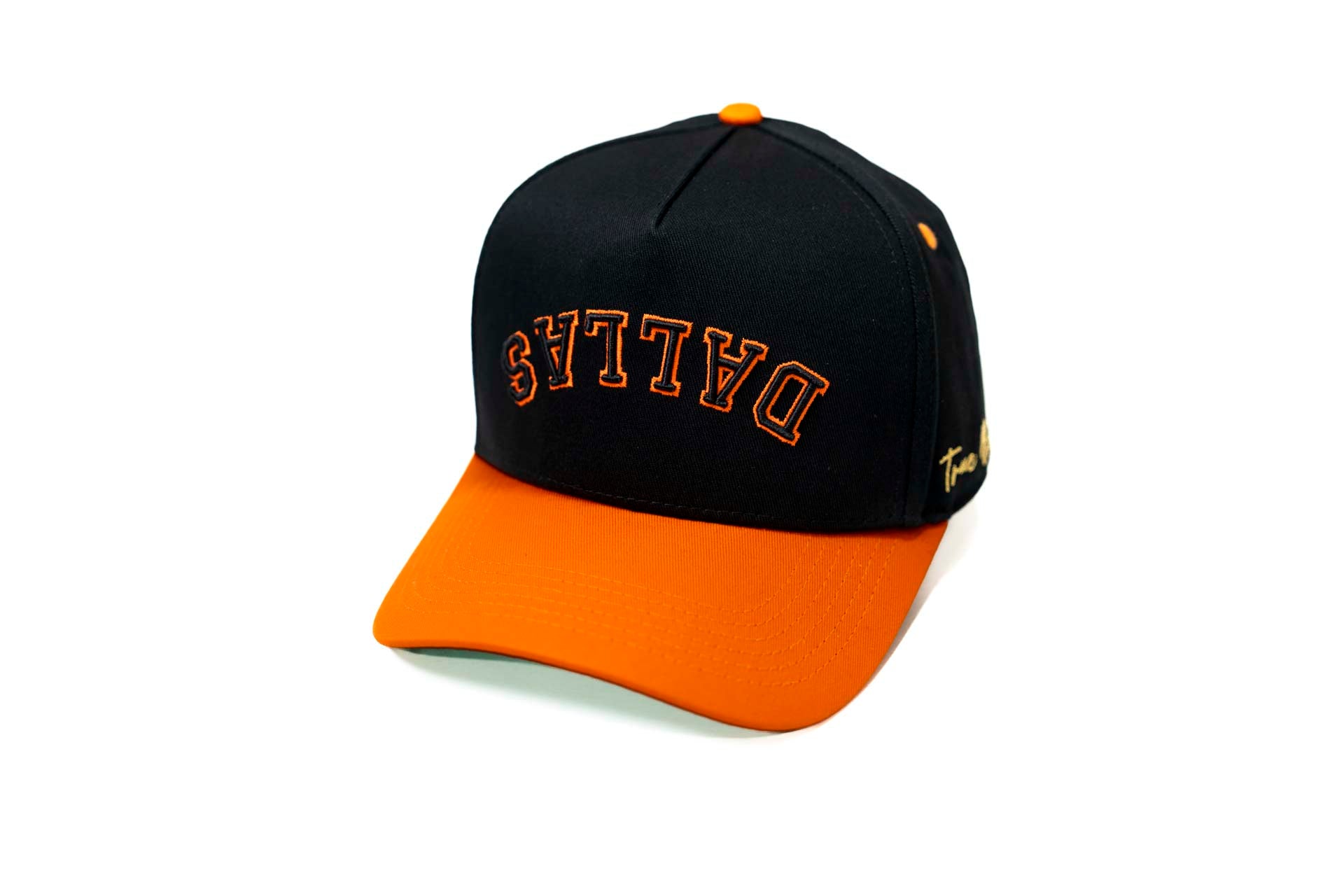 Precurved Dallas snapback - BLACK / ORANGE
