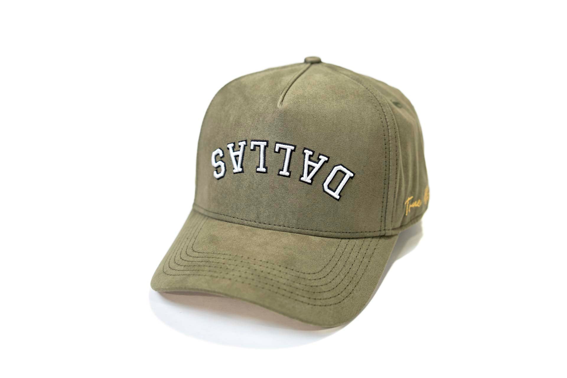 Suede snapback - OLIVE
