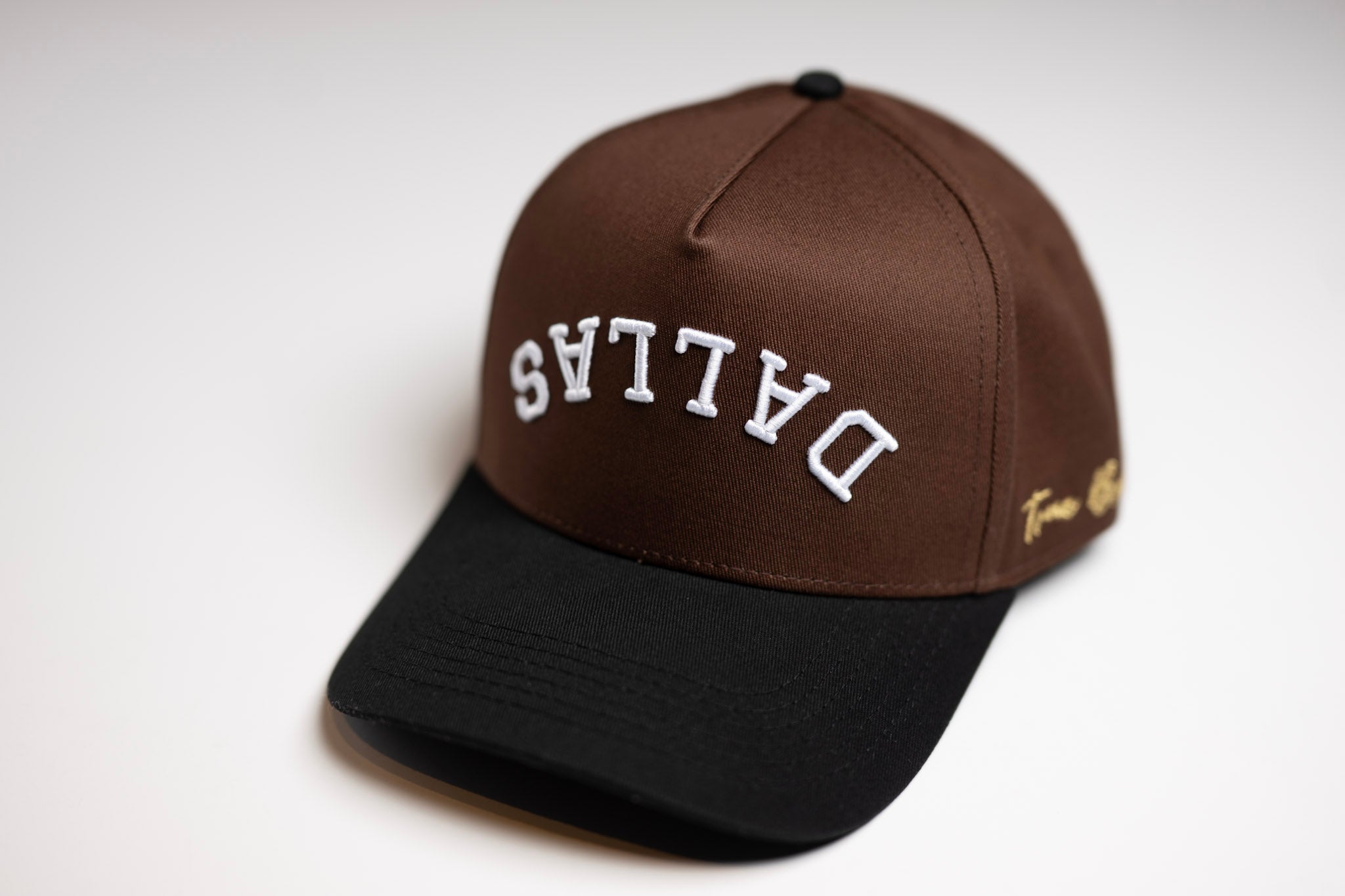 Precurved Dallas snapback - BLACK / BROWN