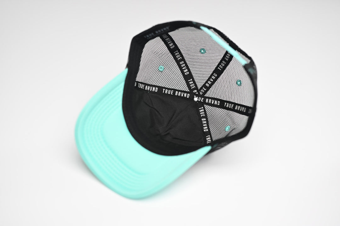 Trucker USD snapback - CYAN / BLACK TRUCKER