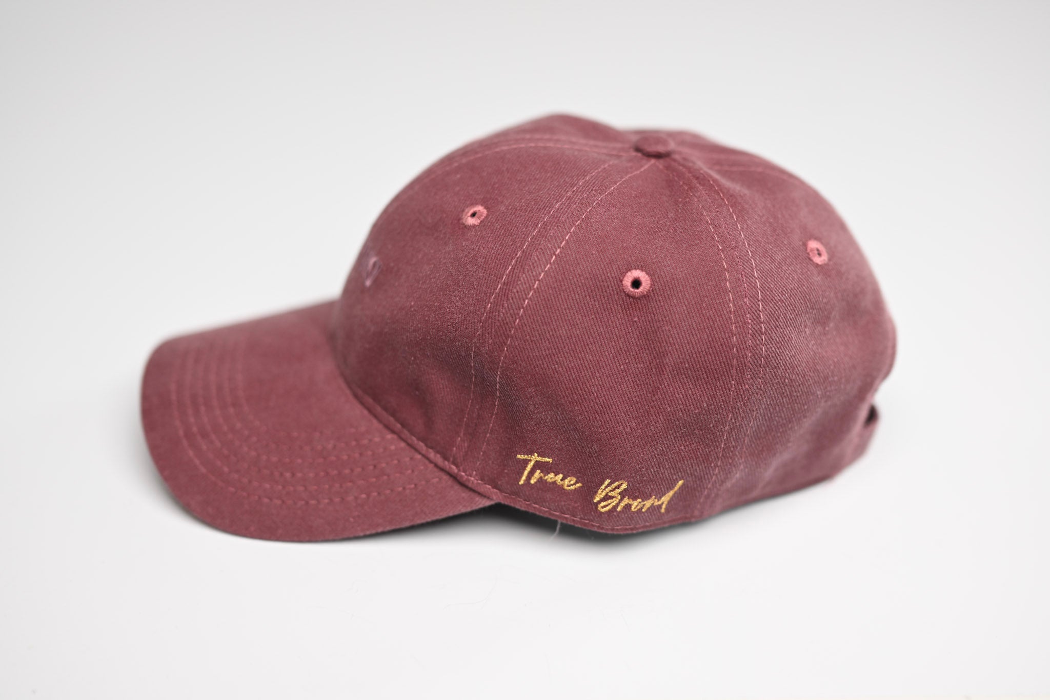 Denim Cotton Dad Hat - MAROON HEATHER