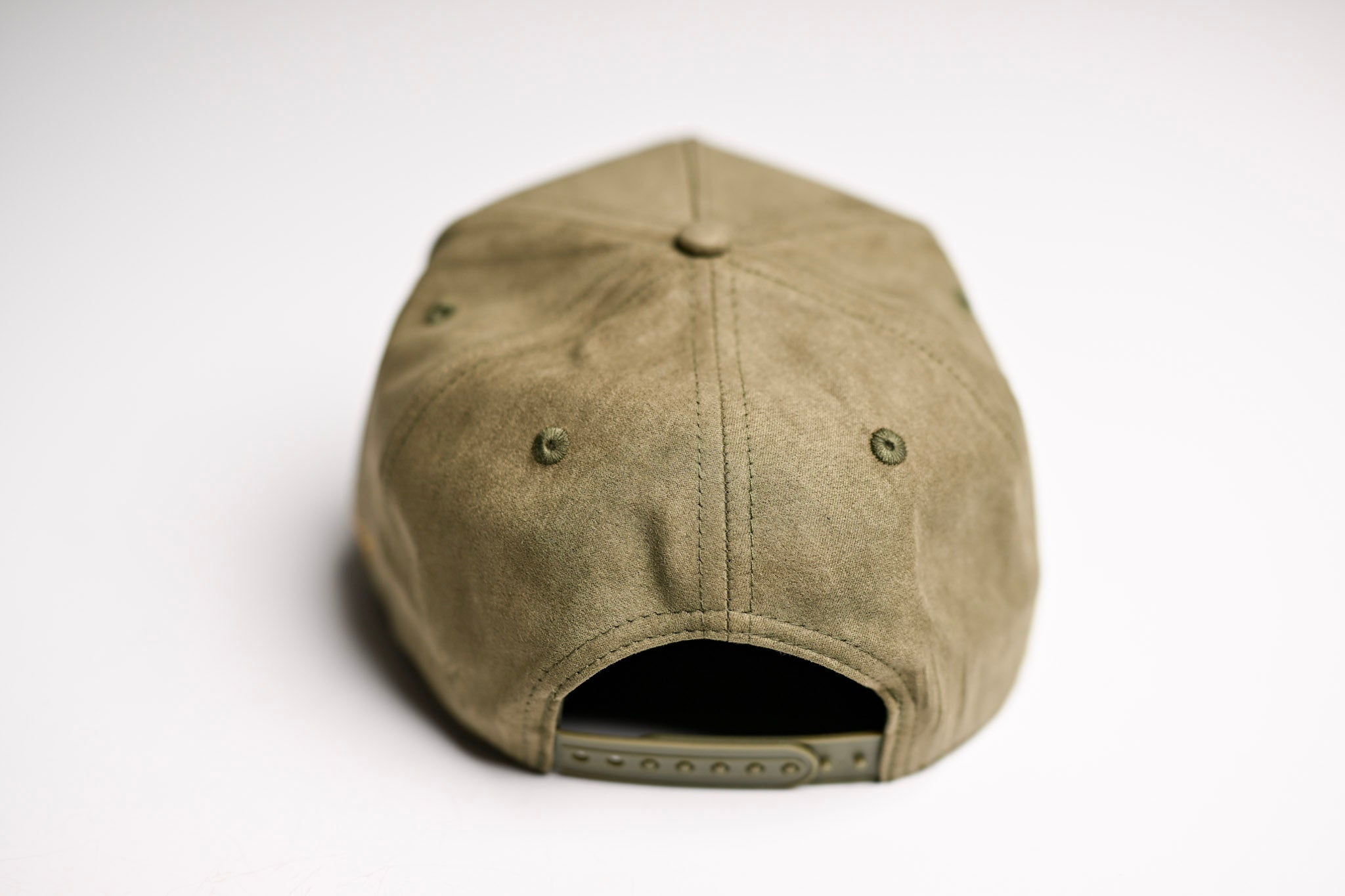 Suede snapback - OLIVE