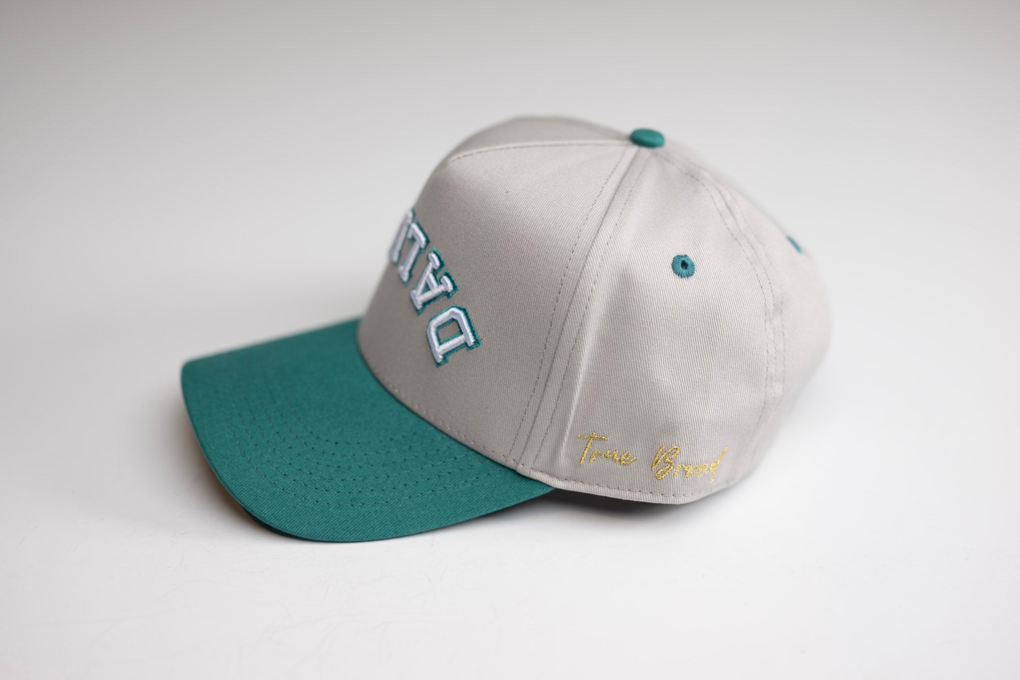 Precurved Dallas snapback - TEAL / LITE GRAY