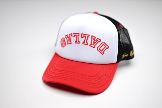 Trucker 3D Puff USD - RED / WHITE