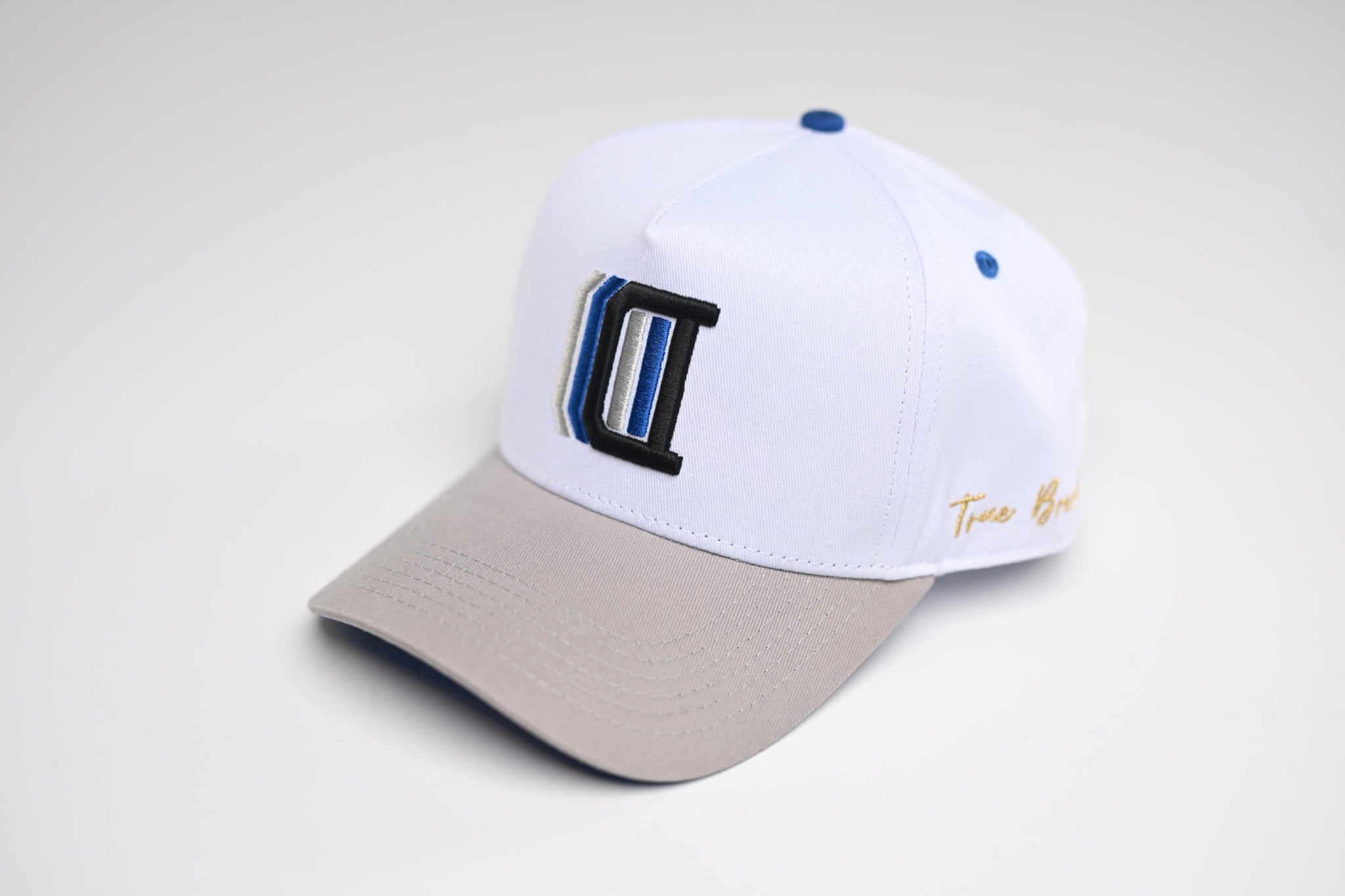 Inline D snapback - WHT / RYL – True Brvnd