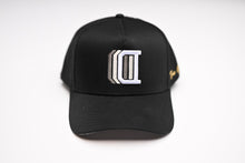 Load image into Gallery viewer, Inline D snapback - BLACK w/ grey