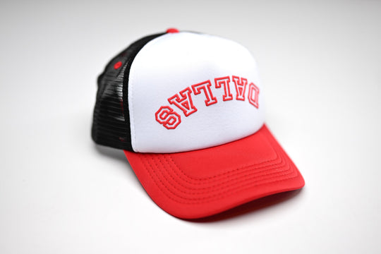 Trucker 3D Puff USD - RED / WHITE