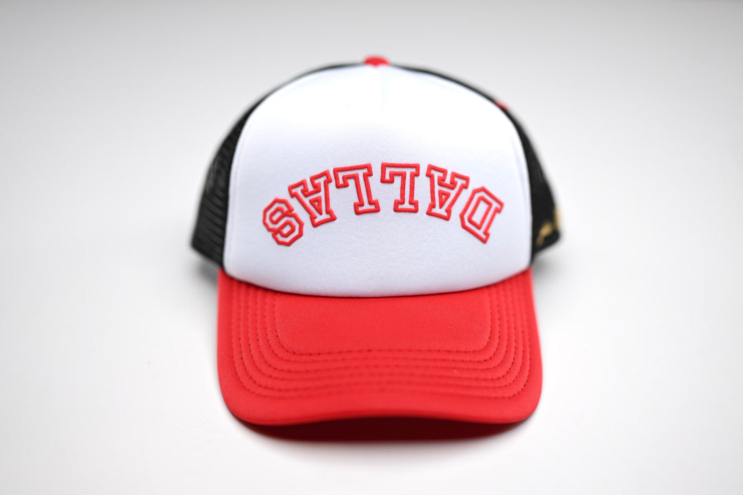 Trucker 3D Puff USD - RED / WHITE