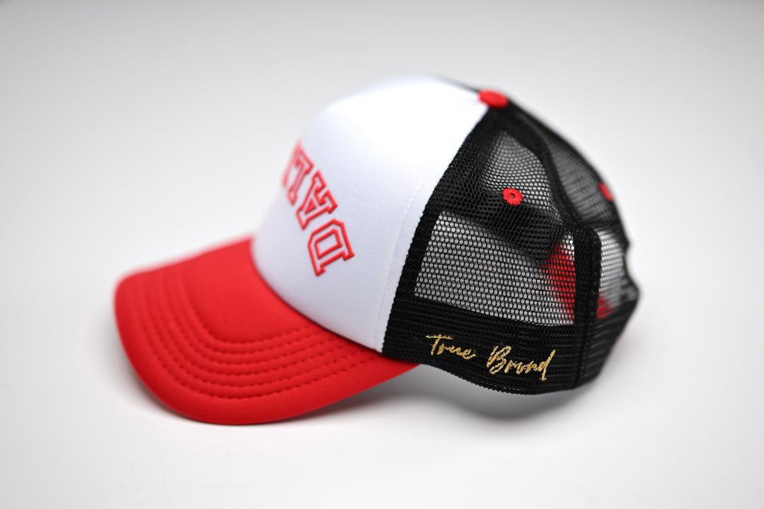 Trucker 3D Puff USD - RED / WHITE