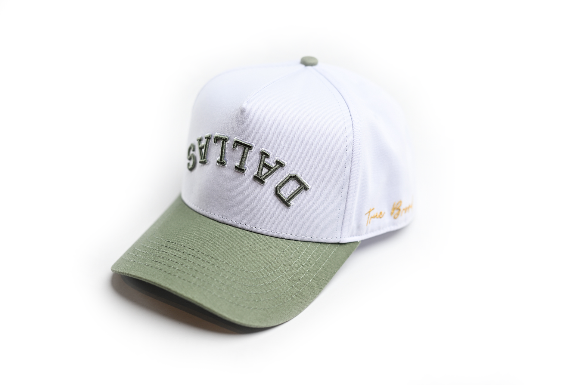 Precurved Dallas snapback - SAGE / WHITE