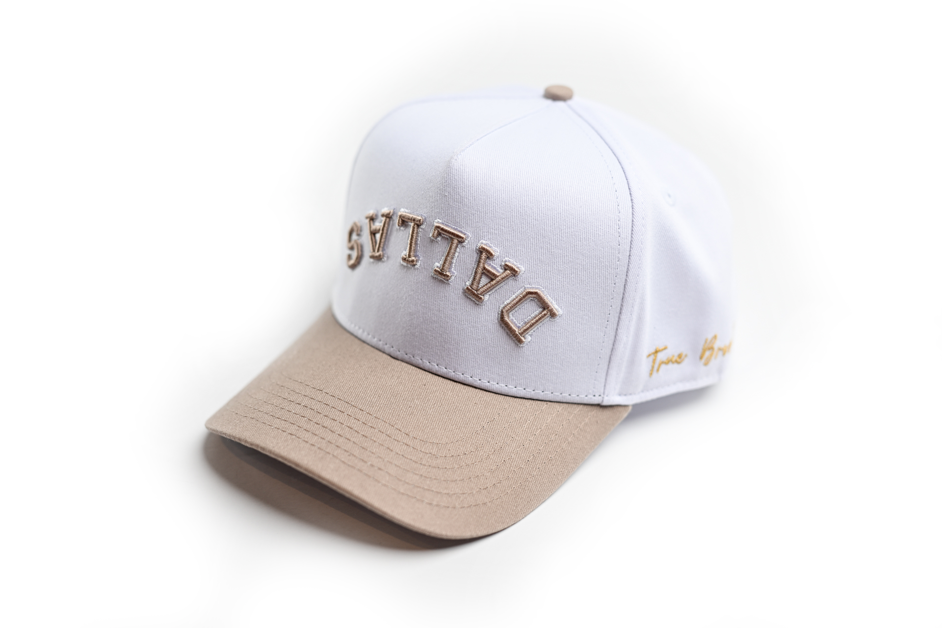 Precurved Dallas snapback - TAUPE / WHITE
