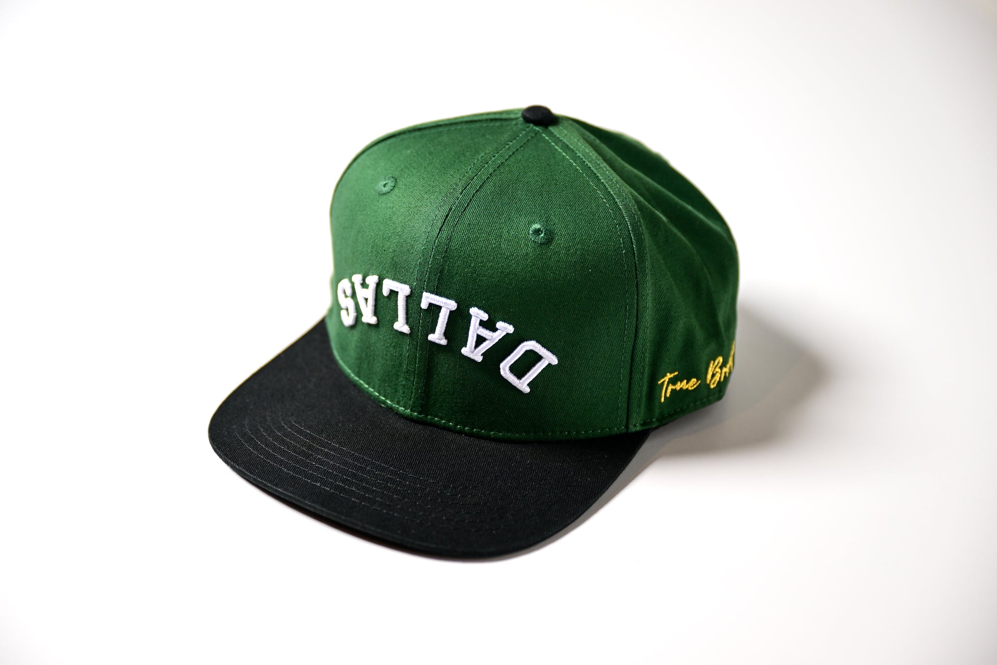 FLAT BILL classic Dallas snapback - BLACK / FOREST GREEN