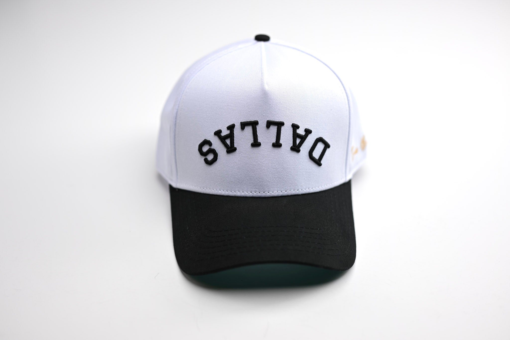 Precurved Dallas snapback - BLACK / WHITE