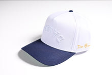 Load image into Gallery viewer, Precurved Dallas snapback - NAVY / ALL WHITE