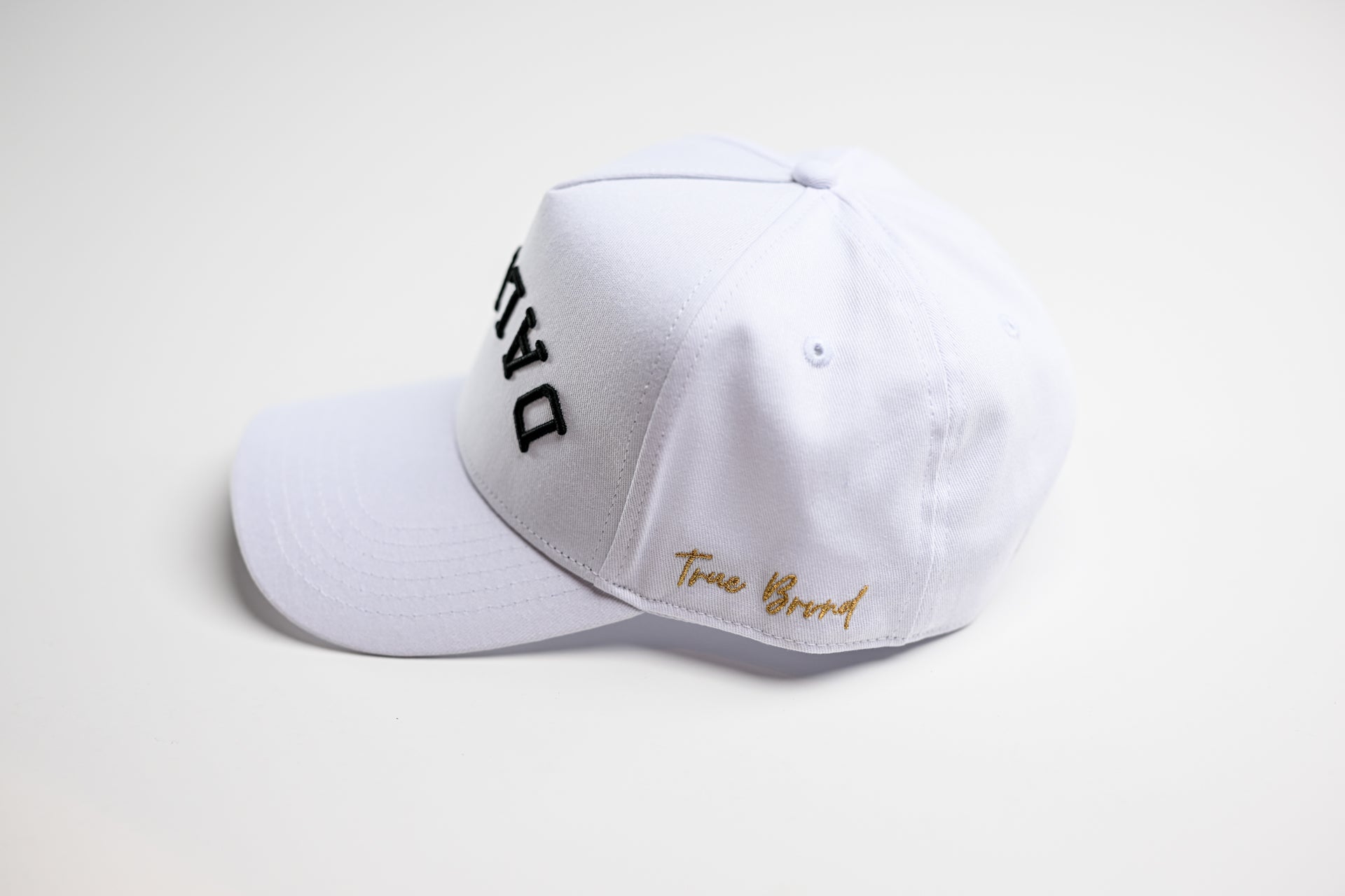 Trinity Dallas Patched Flat Bill Hat Black/White