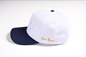 Precurved Dallas snapback - NAVY / ALL WHITE